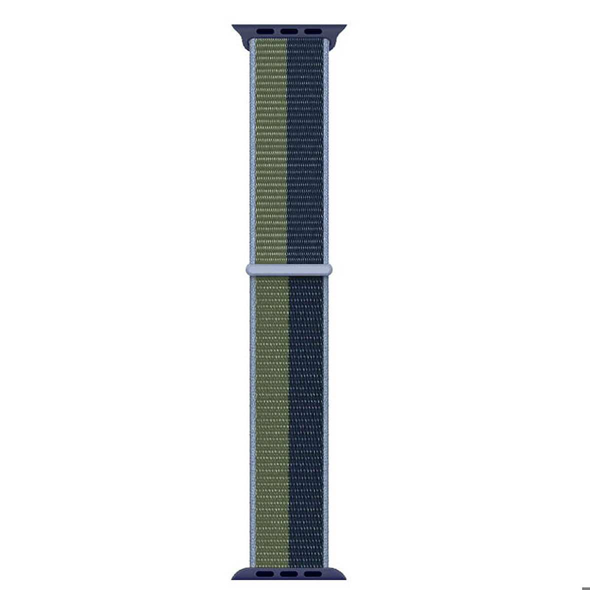 Apple Watch 38mm Uyumlu Kordon Hasır Örgü Cırt Cırtlı Terletmeyen Zore KRD-03 Kumaş Kayış Moss Green