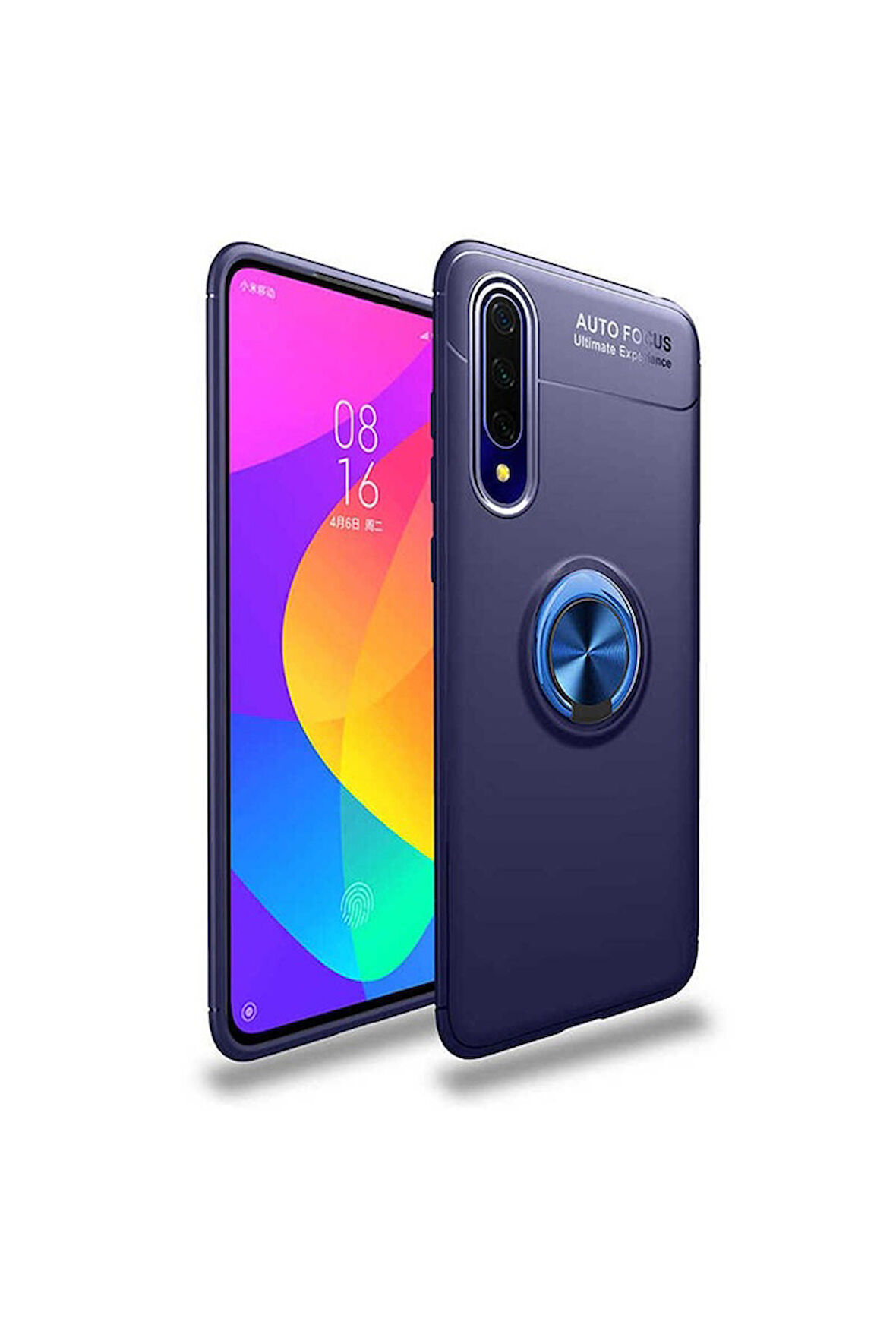 Huawei P Smart Pro 2019 Uyumlu Kılıf Zore Ravel Silikon Kapak Siyah-Kırmızı