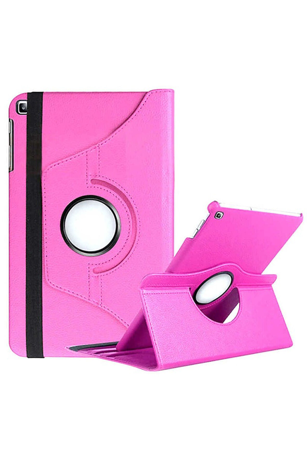 Samsung Galaxy Tab A 8.0 T290 (2019) Uyumlu Zore Dönebilen Standlı Kılıf Pembe Açık