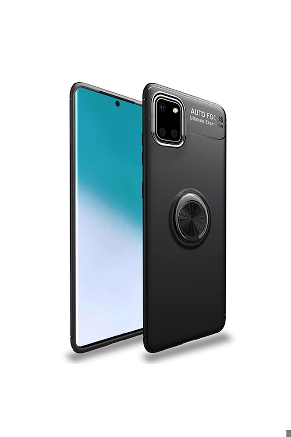 Samsung Galaxy A81 (Note 10 Lite) Uyumlu Kılıf Zore Ravel Silikon Kapak Siyah