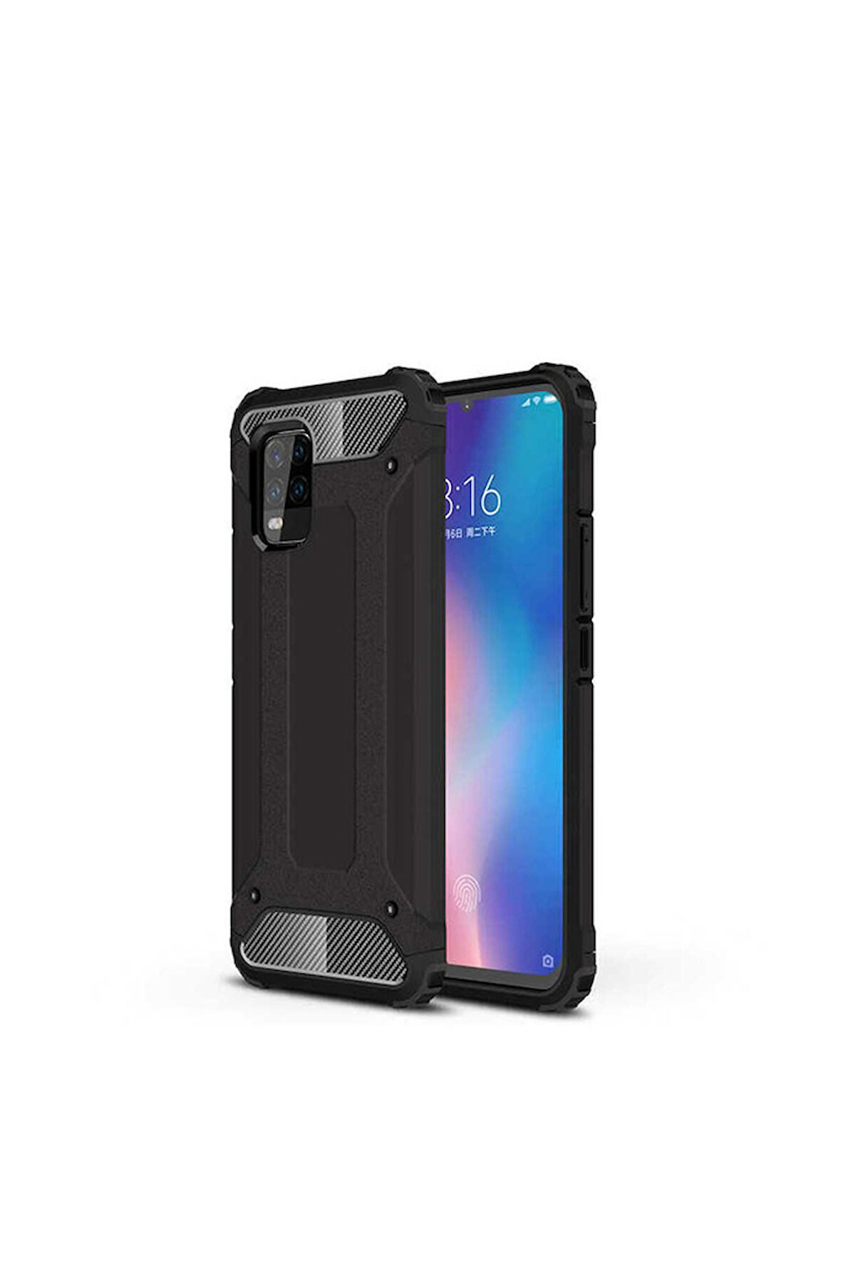 Xiaomi Mi 10 Lite Uyumlu Kılıf Zore Crash Silikon Kapak Siyah