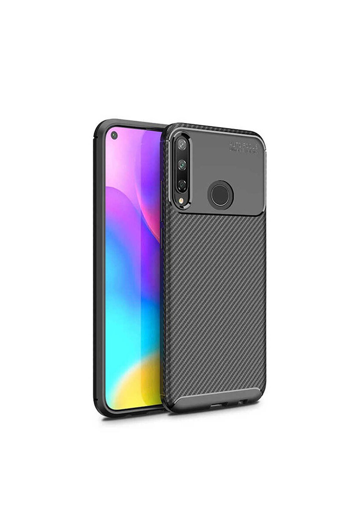Huawei P40 Lite E Uyumlu Kılıf Zore Negro Silikon Kapak Siyah