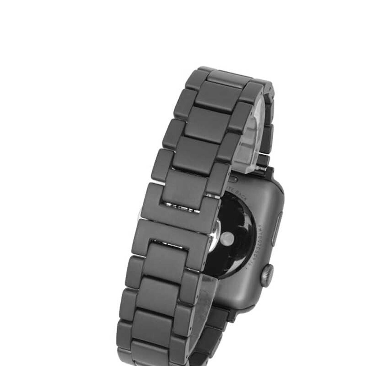 Apple Watch 42mm Uyumlu Mat Seramik Metal Kordon Siyah