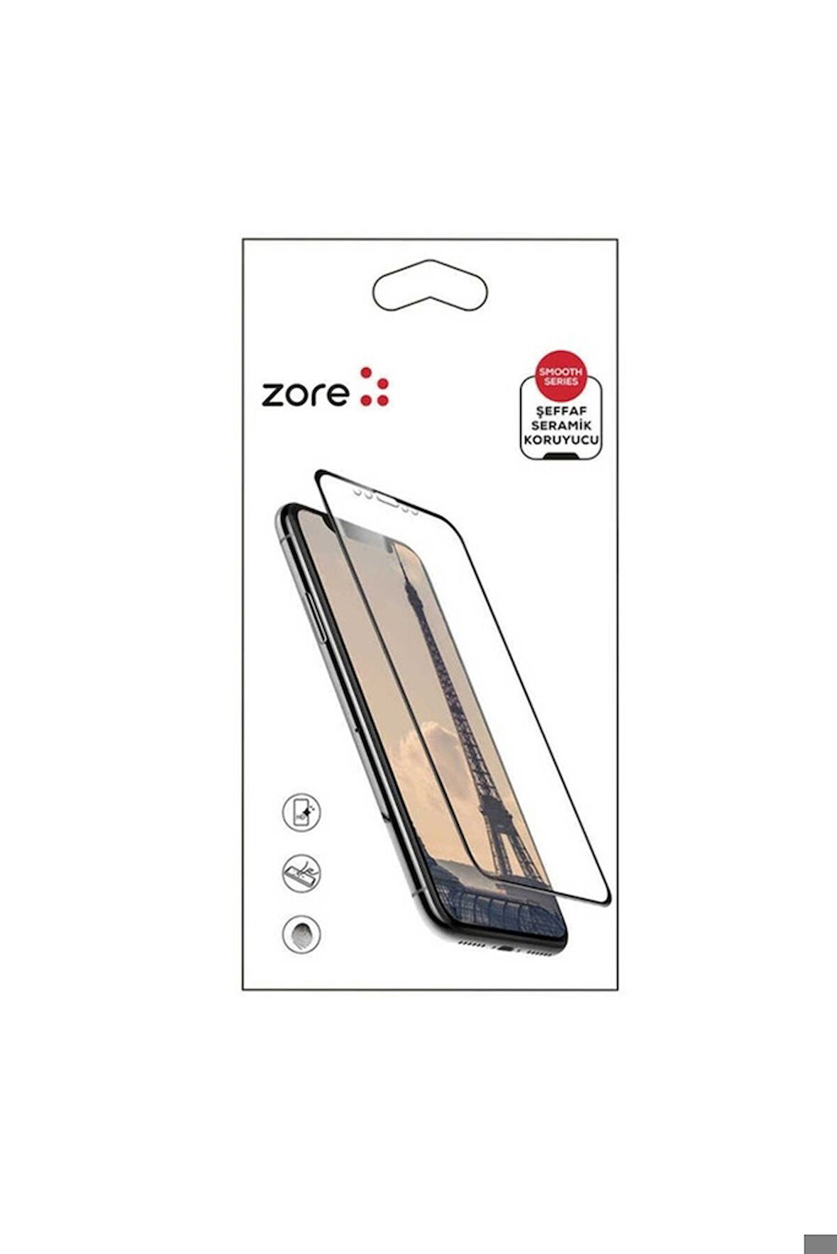 Apple iPhone SE 2020 Uyumlu Zore Seramik Ekran Koruyucu Beyaz