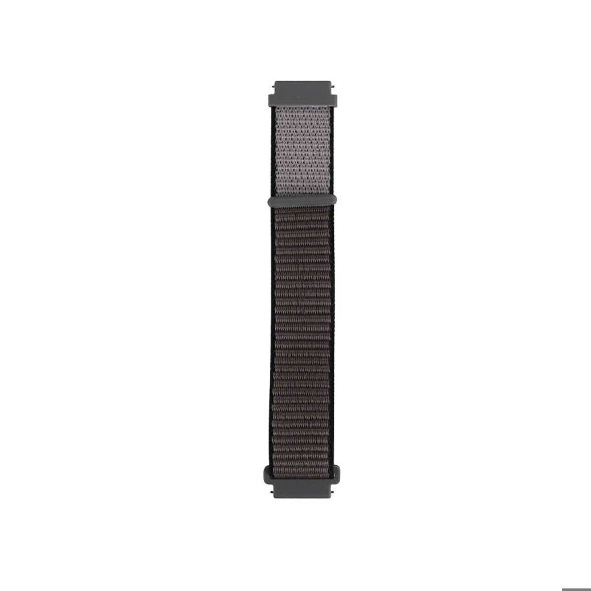 Samsung Galaxy Watch 46mm (22mm) Uyumlu Kordon Hasır Örgü Cırt Cırtlı Terletmeyen Zore KRD-03 Kumaş Kayış NO44