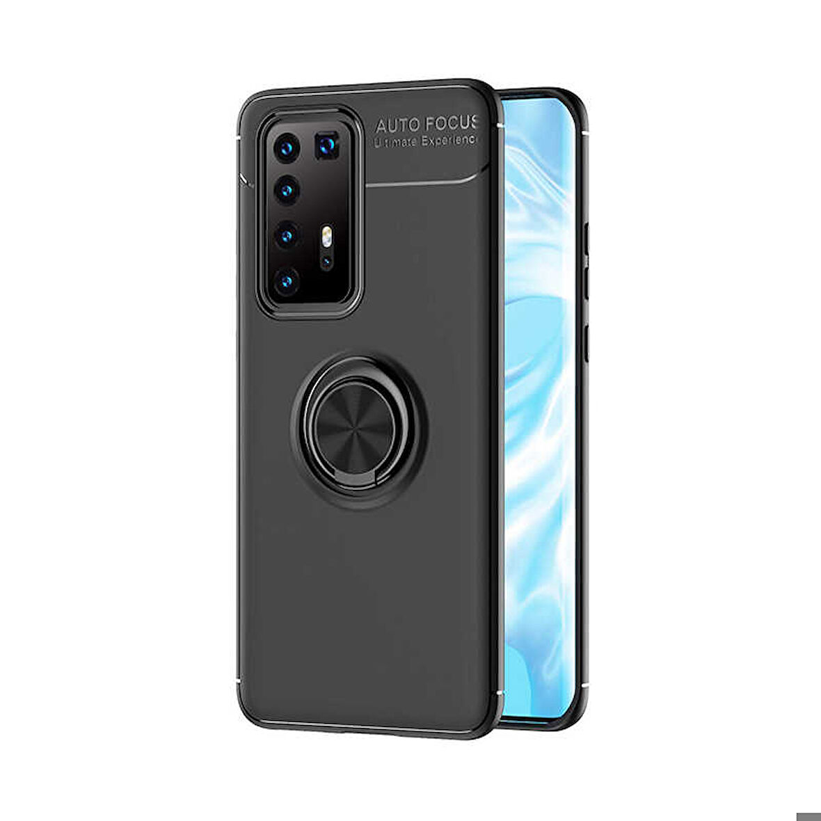 Huawei P40 Pro Uyumlu Kılıf Zore Ravel Silikon Kapak Kırmızı