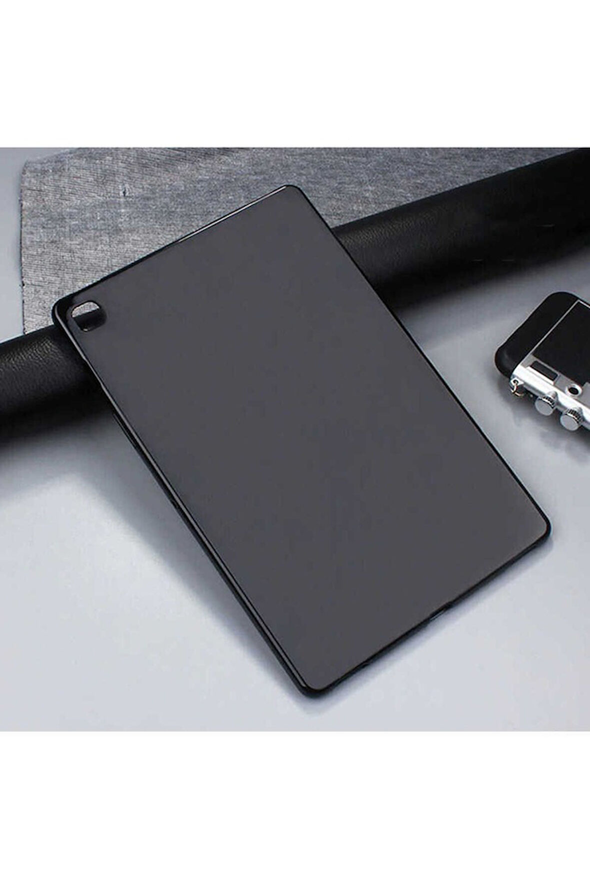 Samsung Galaxy Tab S6 Lite P610 Uyumlu Kılıf Zore Tablet Süper Silikon Kapak Siyah