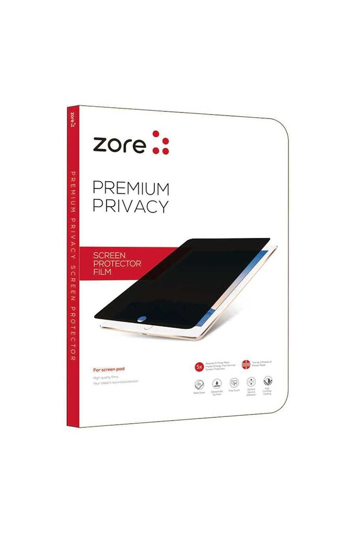 Apple iPad Mini 4 Uyumlu Zore Tablet Privacy Temperli Cam Ekran Koruyucu