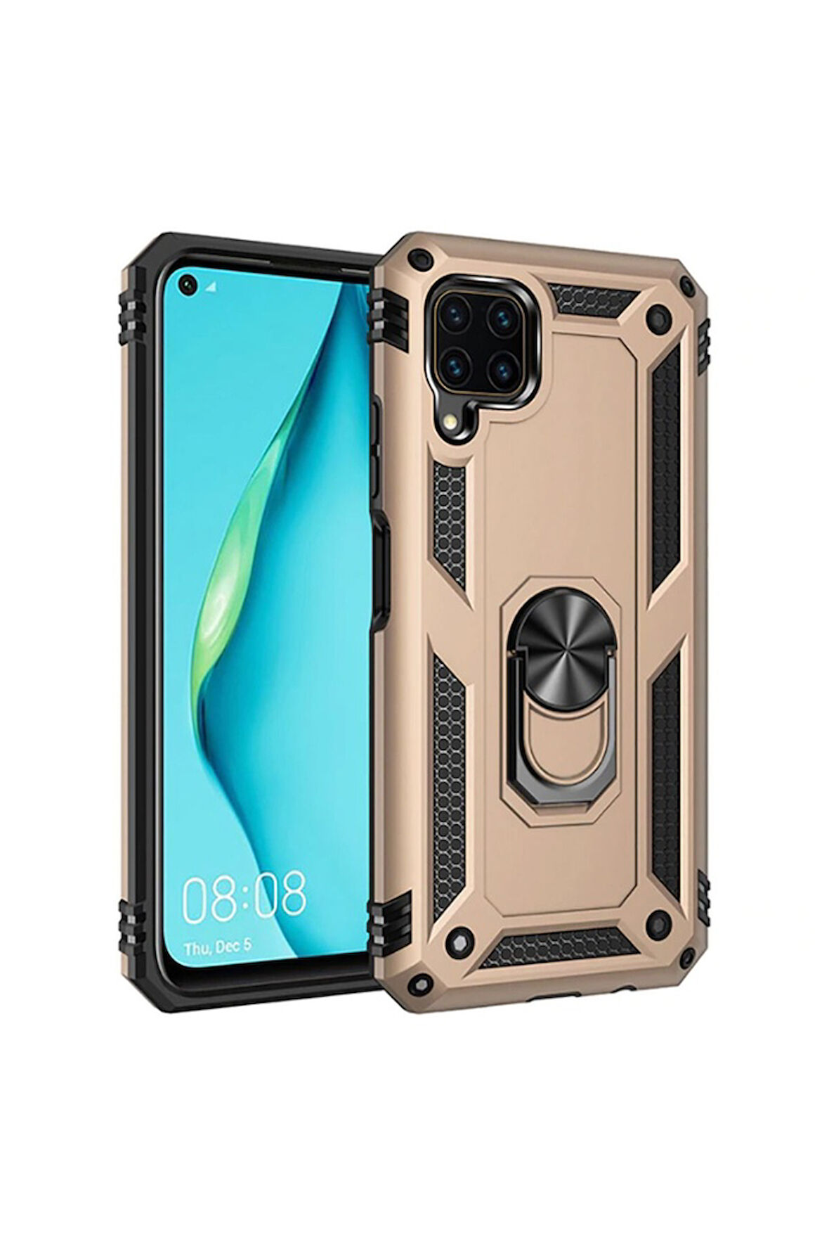 Huawei P40 Lite Uyumlu Kılıf Zore Vega Kapak Gold