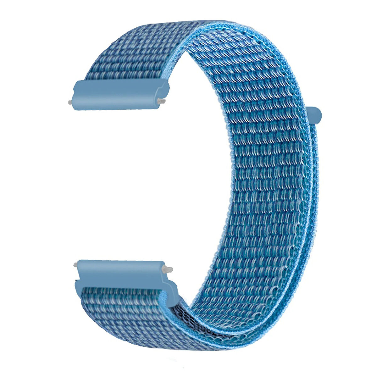 Samsung Gear S2 (20mm) Uyumlu Kordon Hasır Örgü Cırt Cırtlı Terletmeyen Zore KRD-03 Kumaş Kayış NO26
