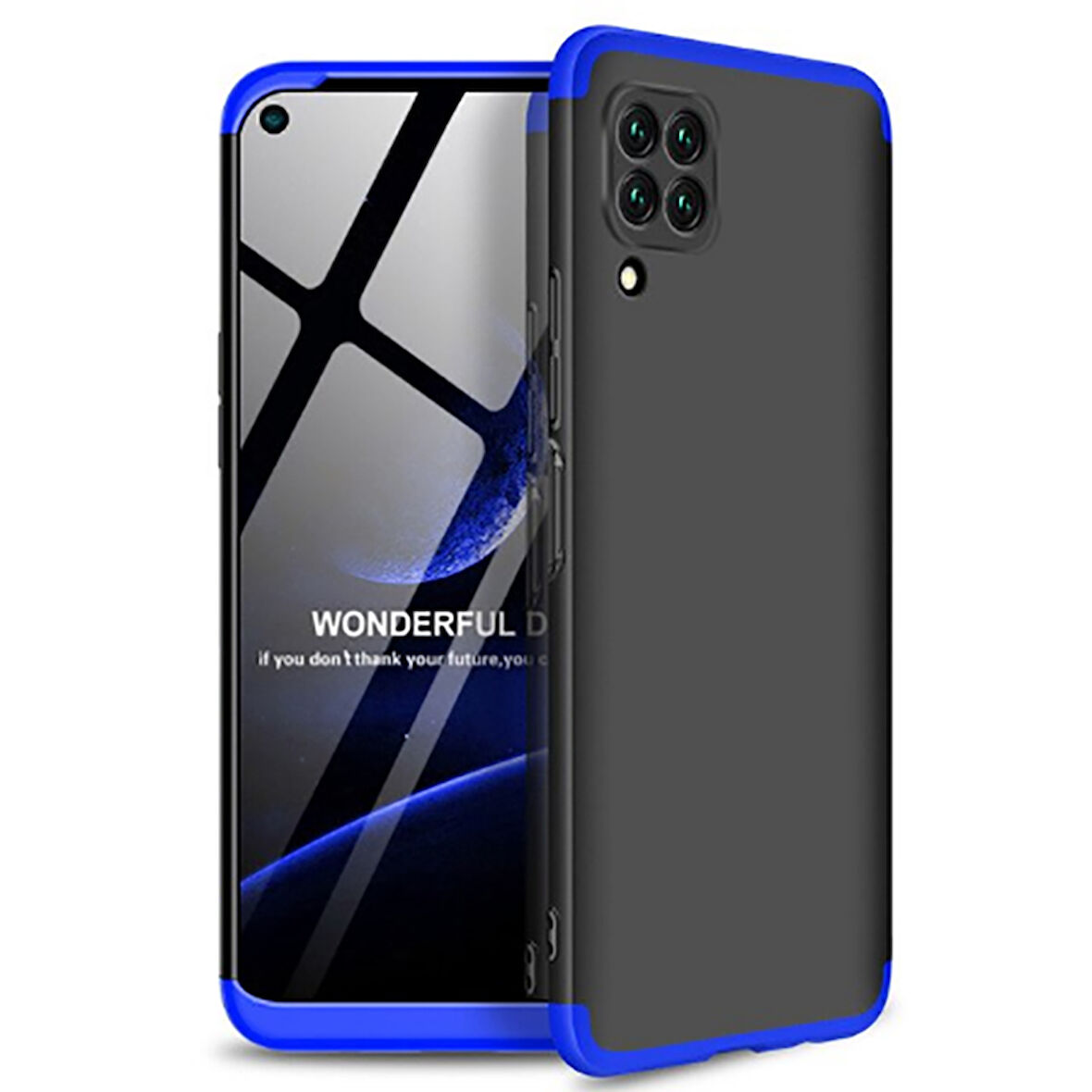 Huawei P40 Lite Uyumlu Kılıf Zore Ays Kapak Siyah-Gri