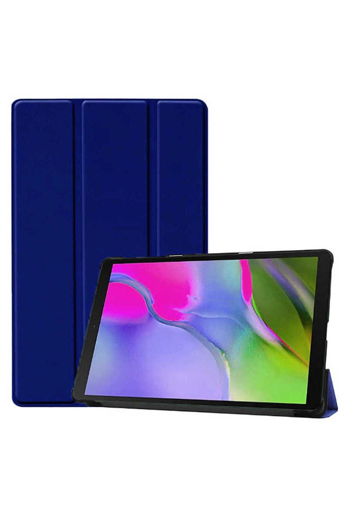 Huawei MatePad Pro 10.8 Uyumlu Zore Smart Cover Standlı 1-1 Kılıf Lacivert