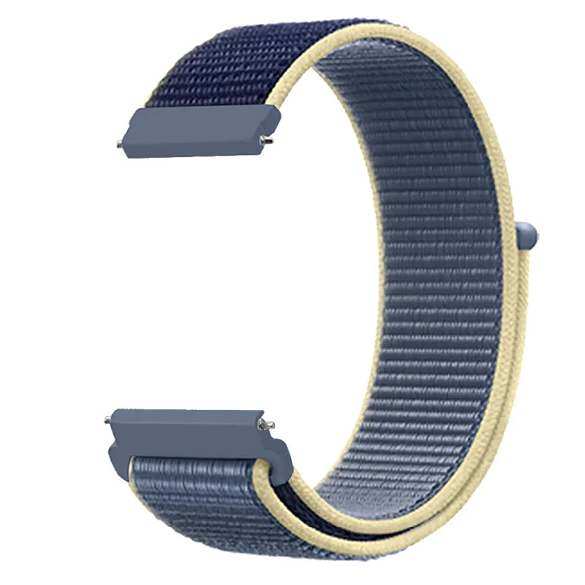 Samsung Galaxy Watch 42mm (20mm) Uyumlu Kordon Hasır Örgü Cırt Cırtlı Terletmeyen Zore KRD-03 Kumaş Kayış NO45