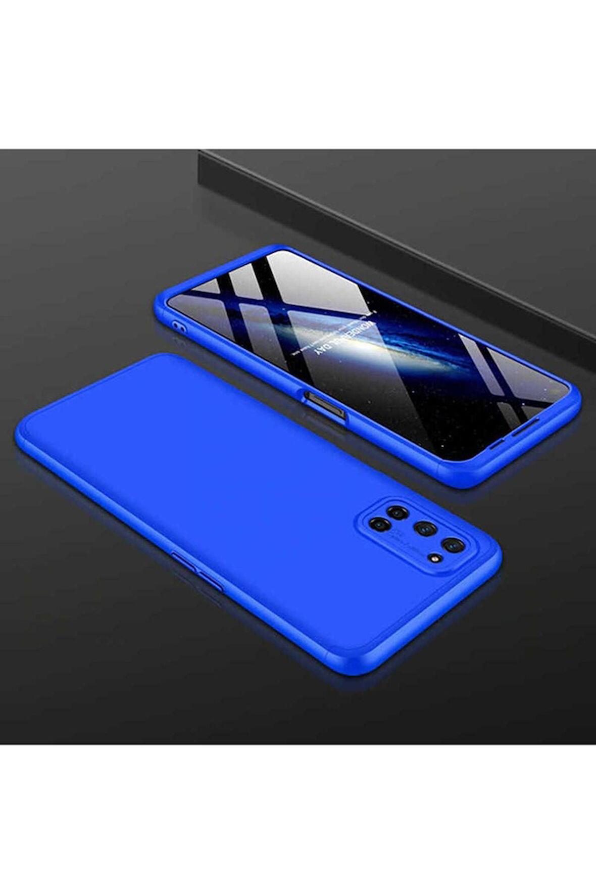 Oppo A52 Uyumlu Kılıf Zore Ays Kapak Mavi