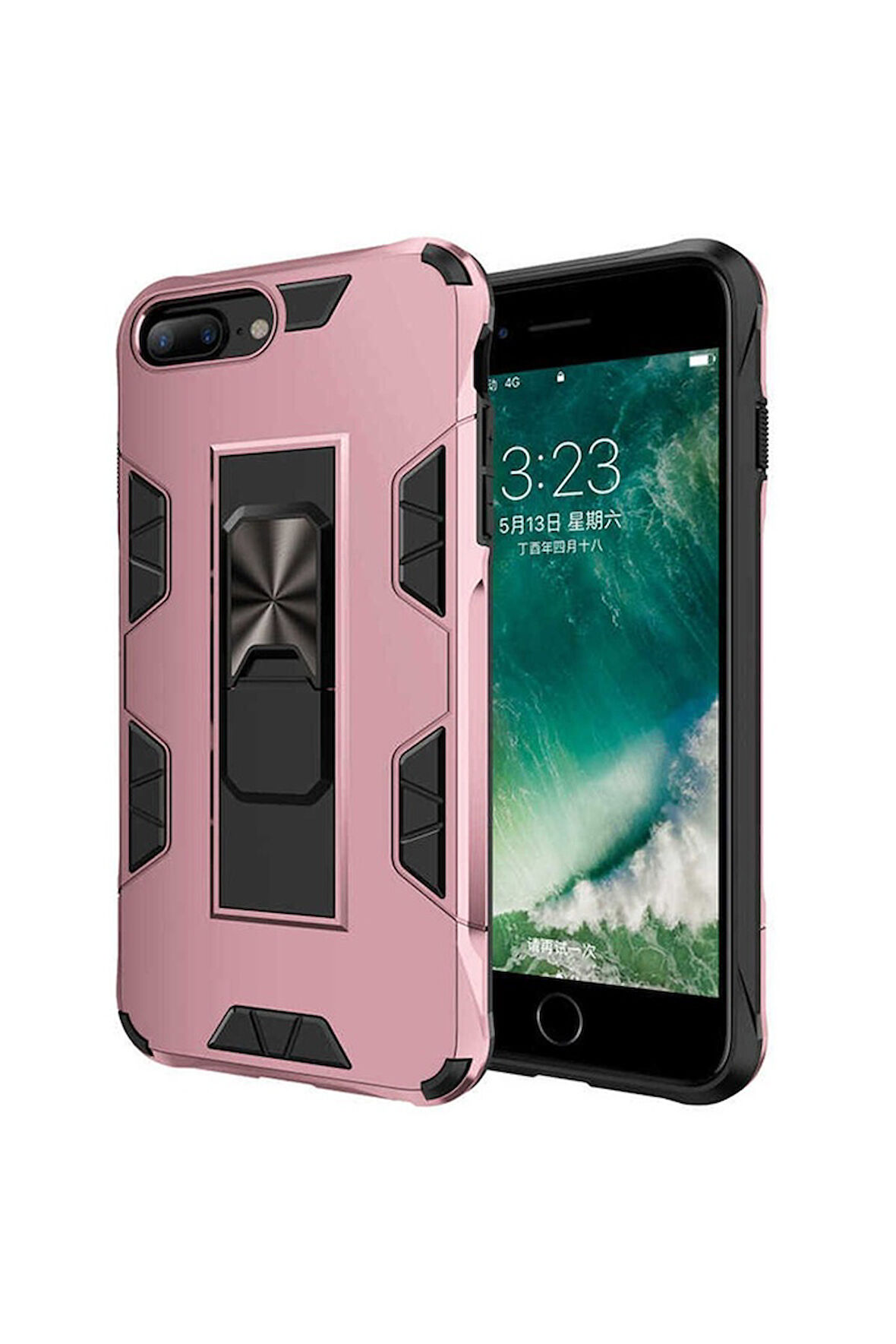 Apple iPhone 6 Plus Uyumlu Kılıf Zore Volve Kapak Rose Gold
