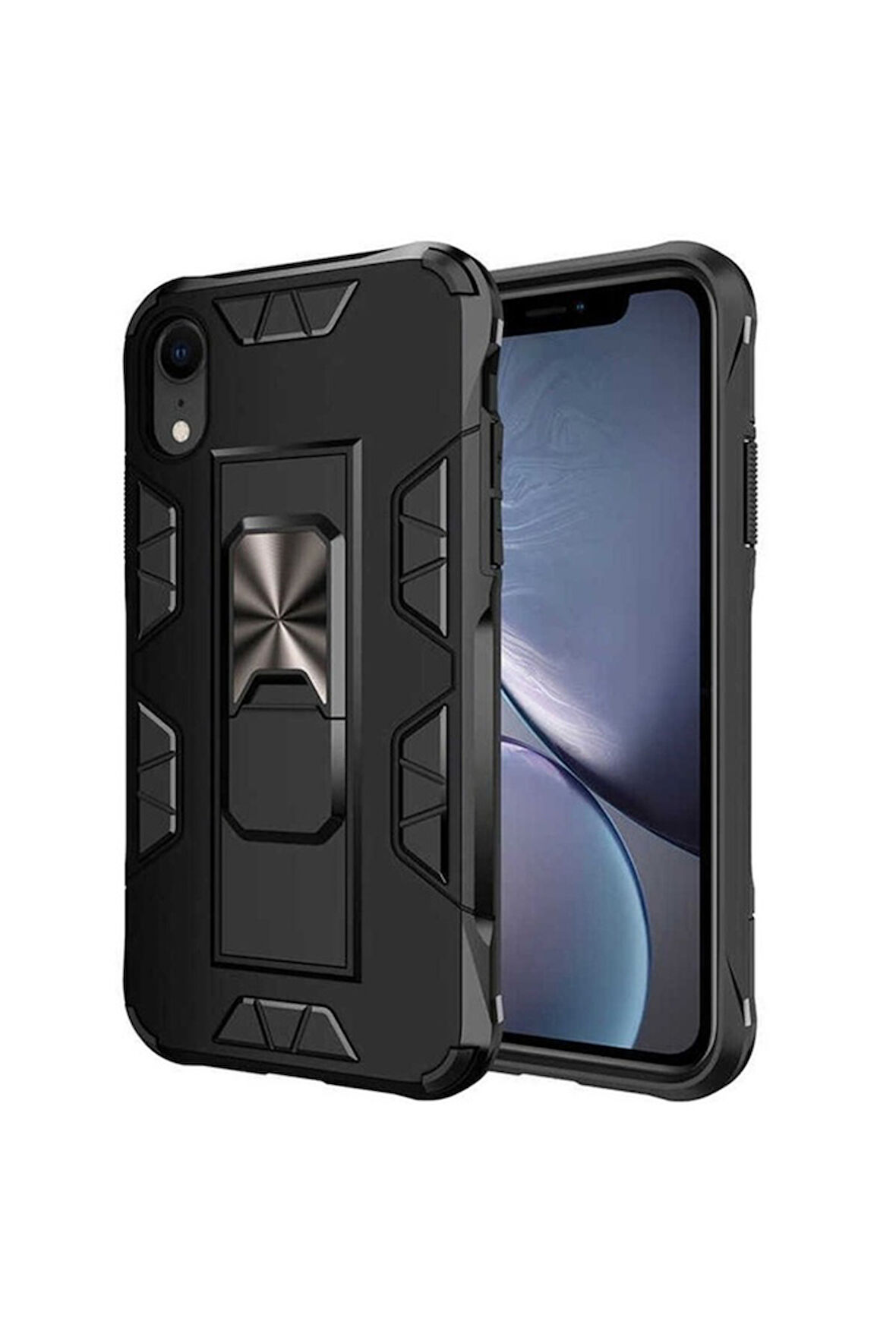 Apple iPhone XR Uyumlu Kılıf Zore Volve Kapak Siyah