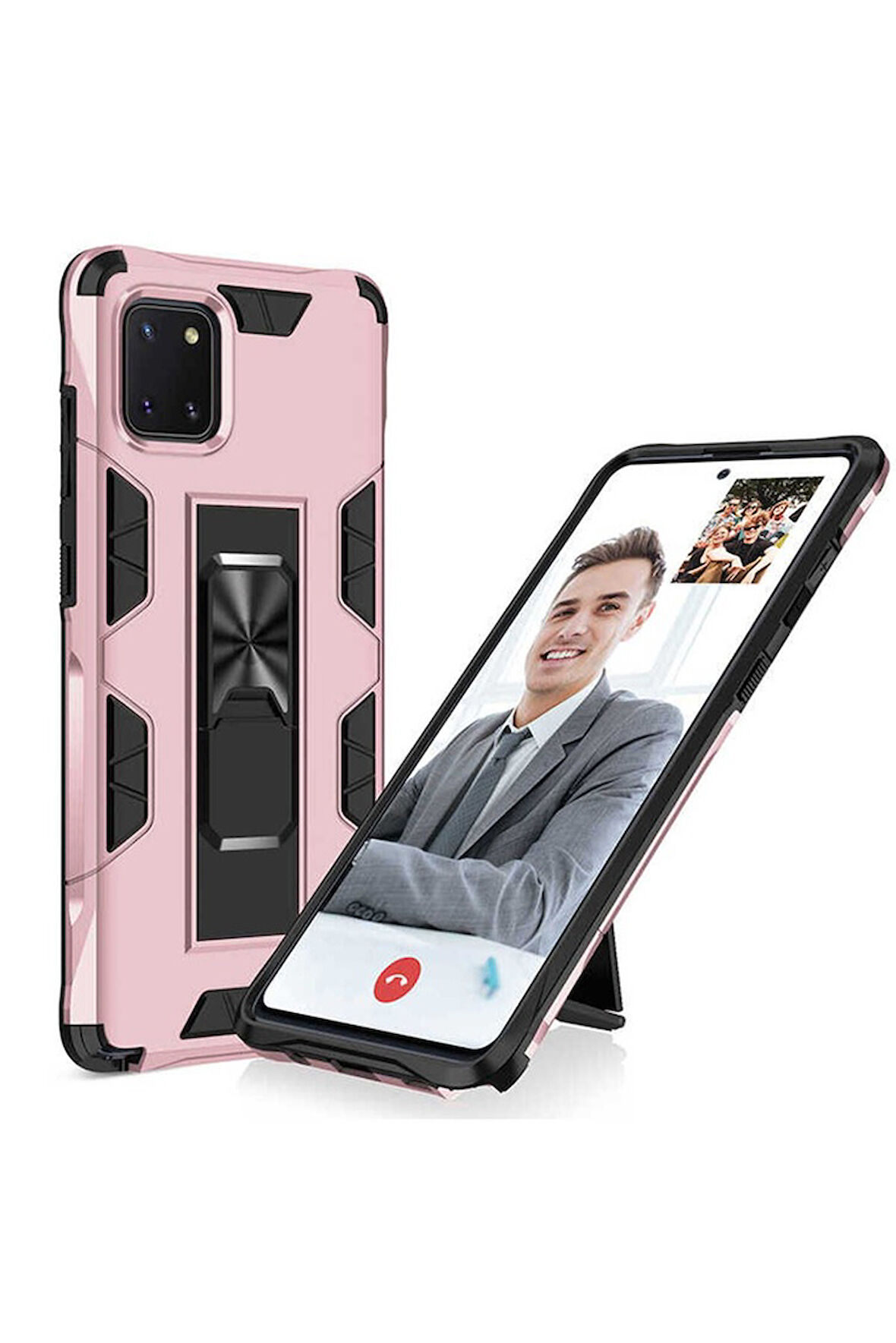 Samsung Galaxy A81 (Note 10 Lite) Uyumlu Kılıf Zore Volve Kapak Rose Gold