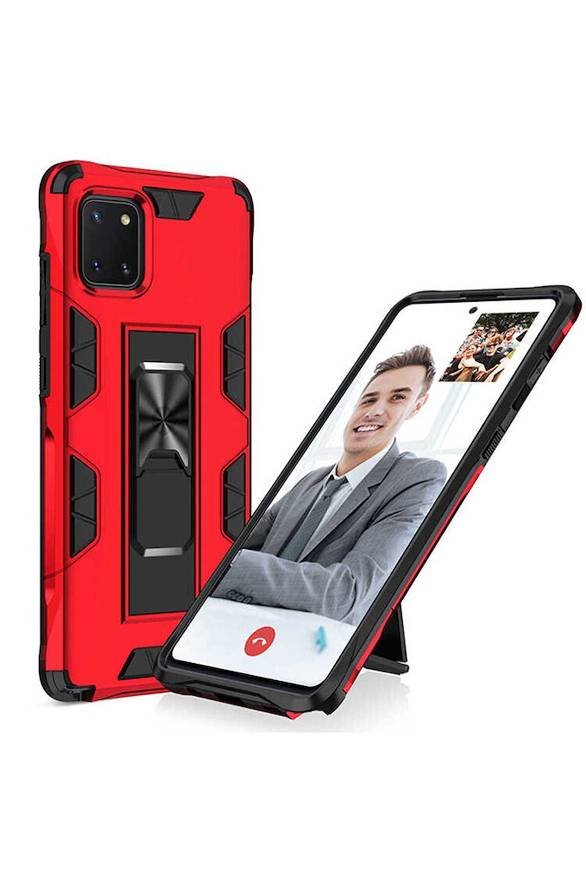Samsung Galaxy A81 (Note 10 Lite) Uyumlu Kılıf Zore Volve Kapak Kırmızı