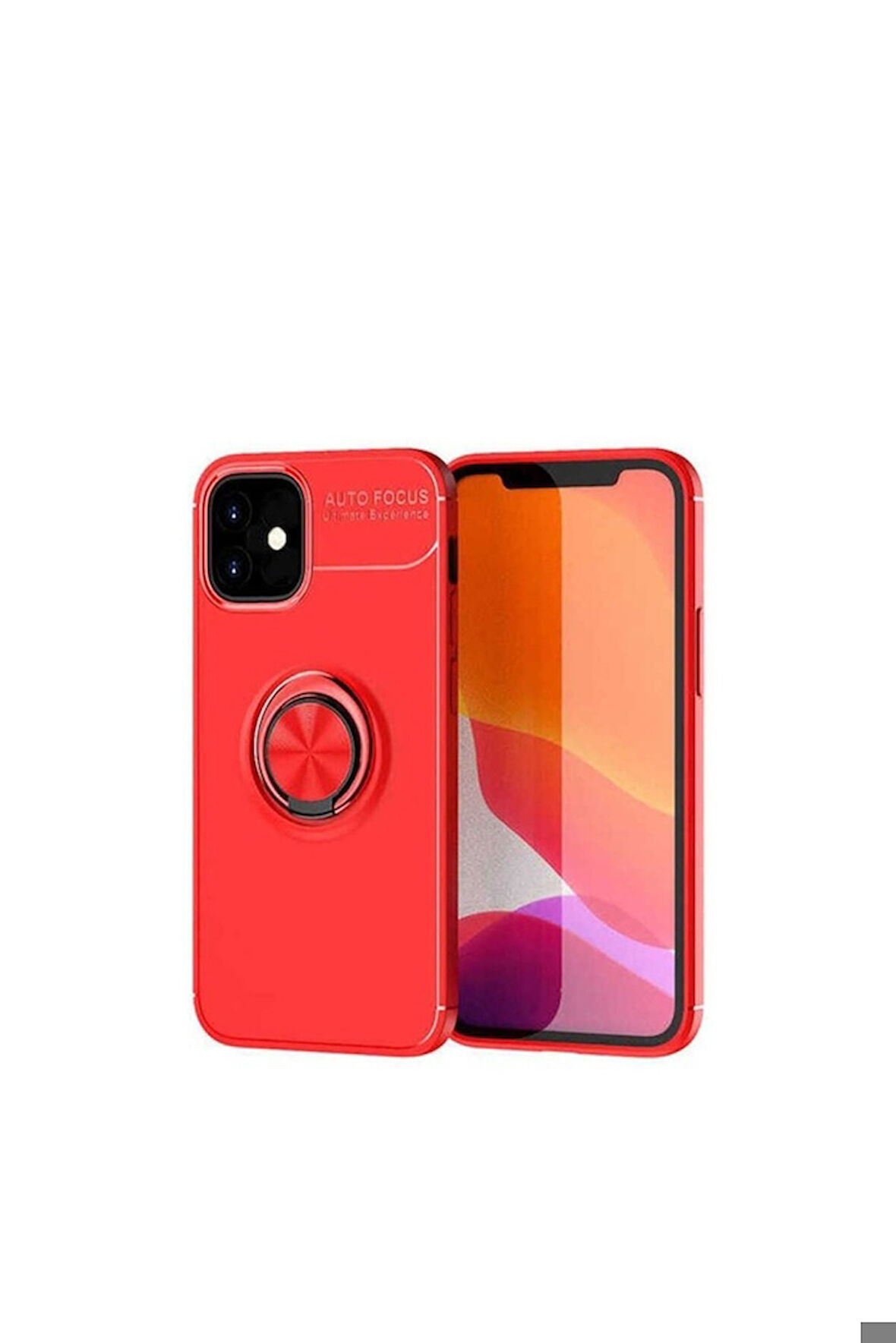 Apple iPhone 12 Mini Uyumlu Kılıf Zore Ravel Silikon Kapak Kırmızı