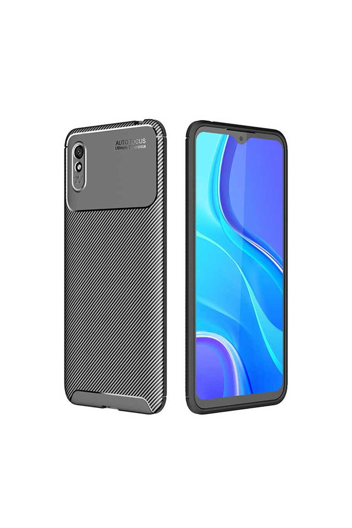 Xiaomi Redmi 9A Uyumlu Kılıf Zore Negro Silikon Kapak Siyah