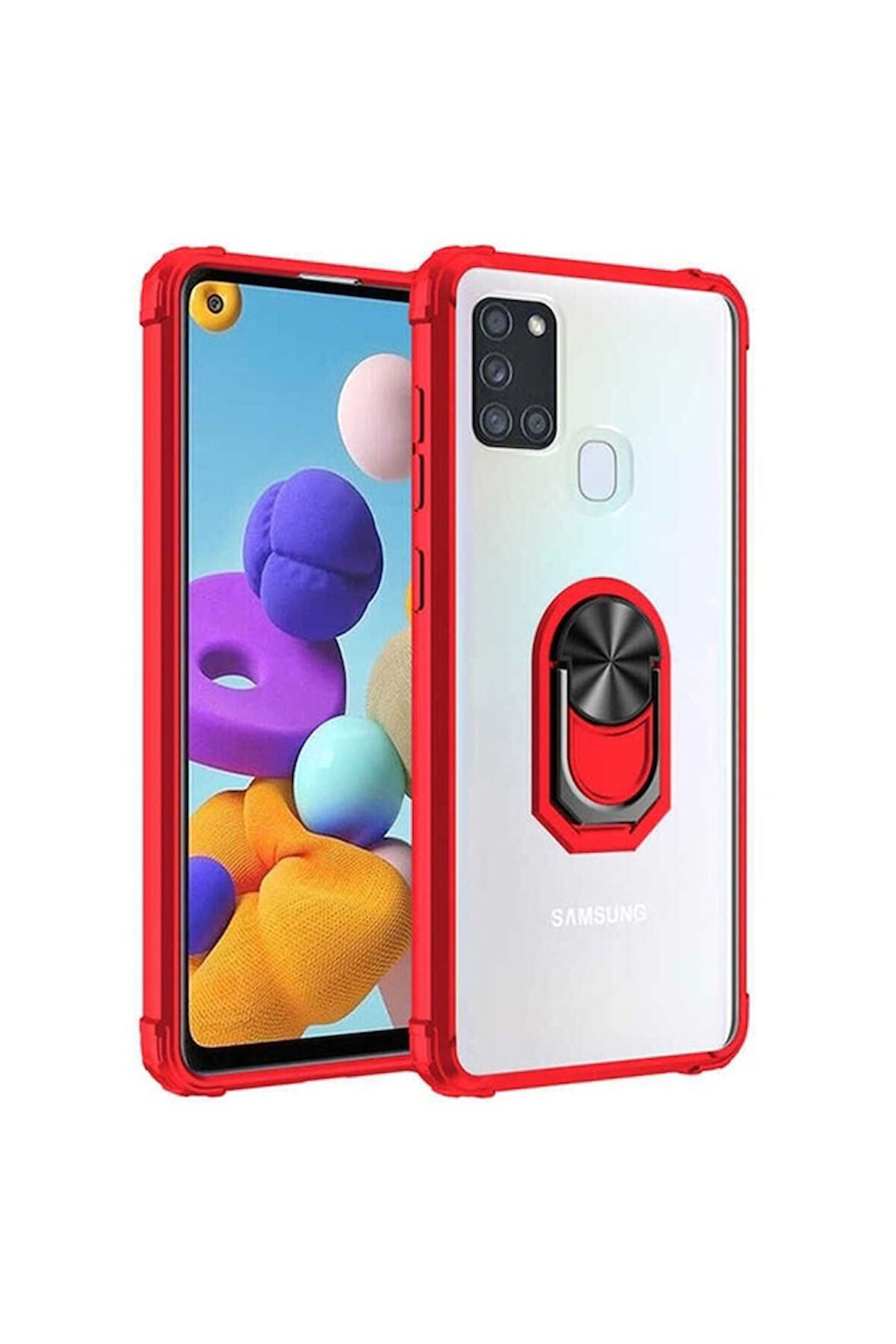 Samsung Galaxy A21S Uyumlu Kılıf Zore Mola Kapak Kırmızı