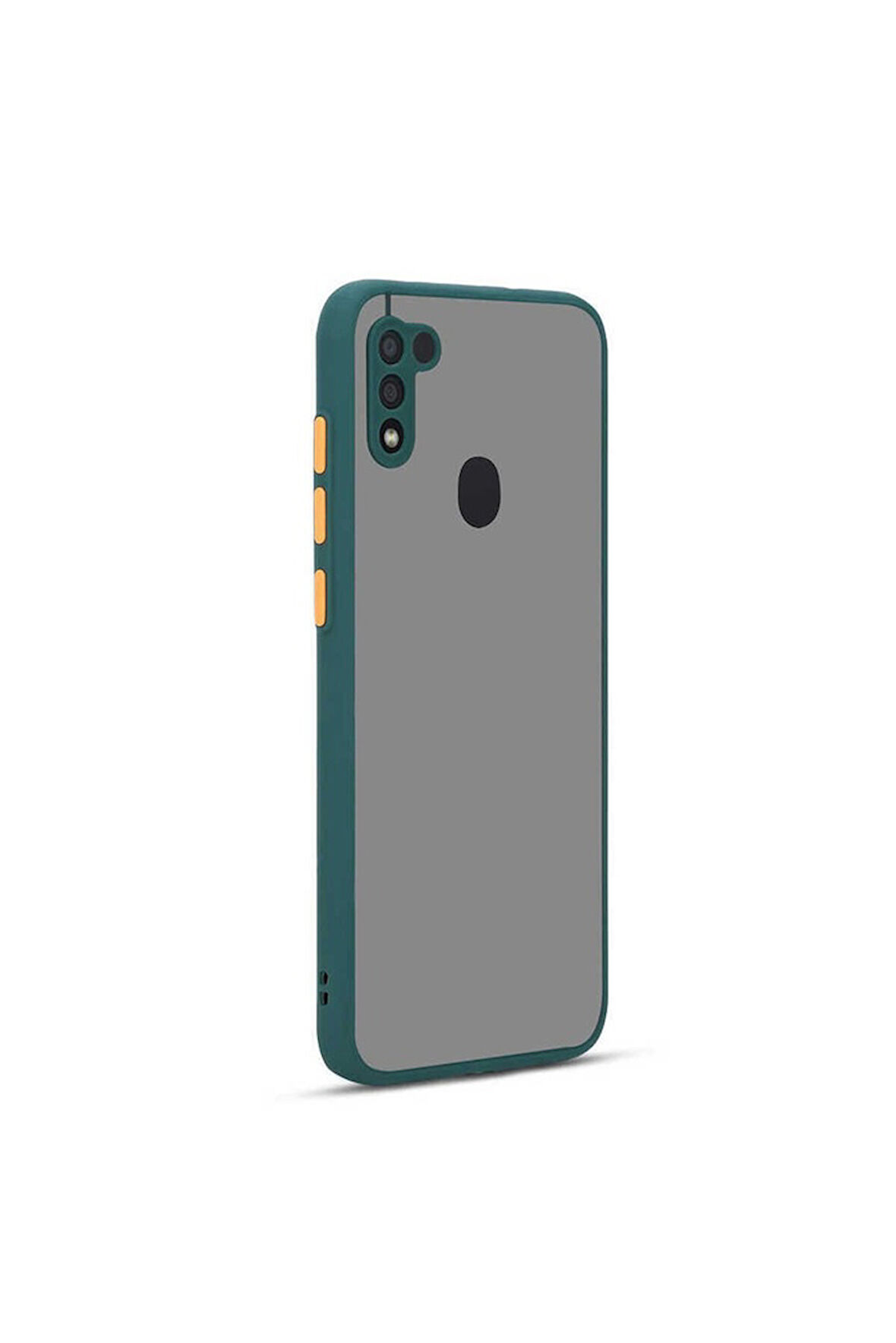 Samsung Galaxy M11 Uyumlu Kılıf Zore Hux Kapak Koyu Yeşil