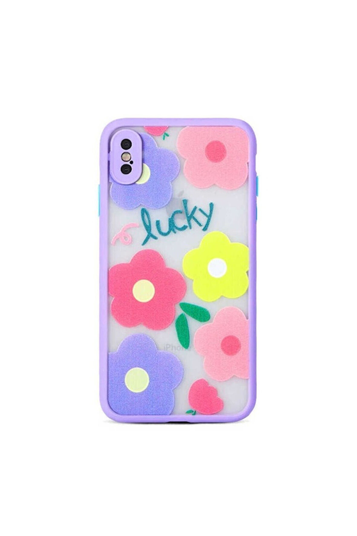 Apple iPhone X Uyumlu Kılıf Zore Fily Kapak Lila