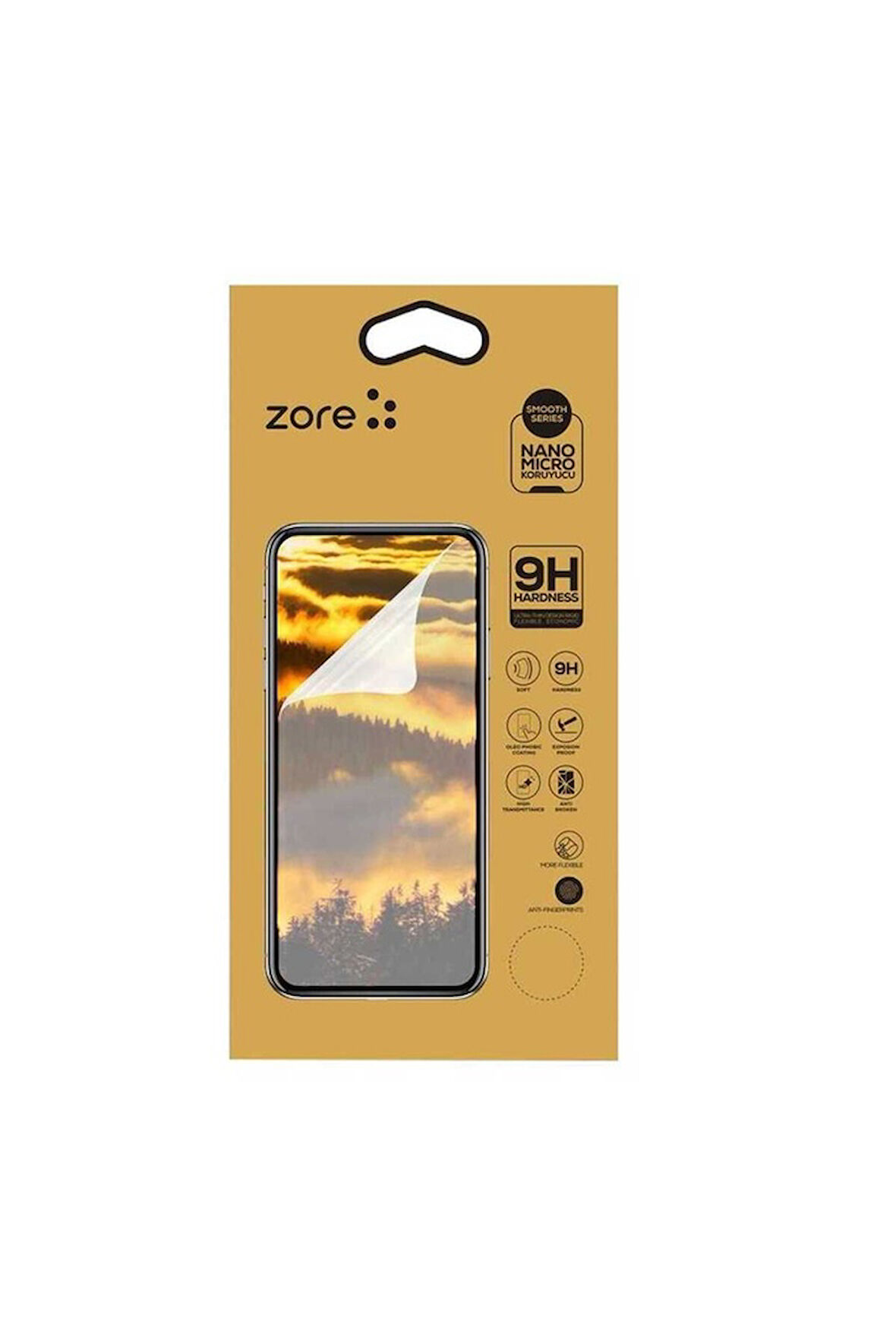 Apple iPhone 12 Uyumlu Zore Nano Micro Temperli Ekran Koruyucu