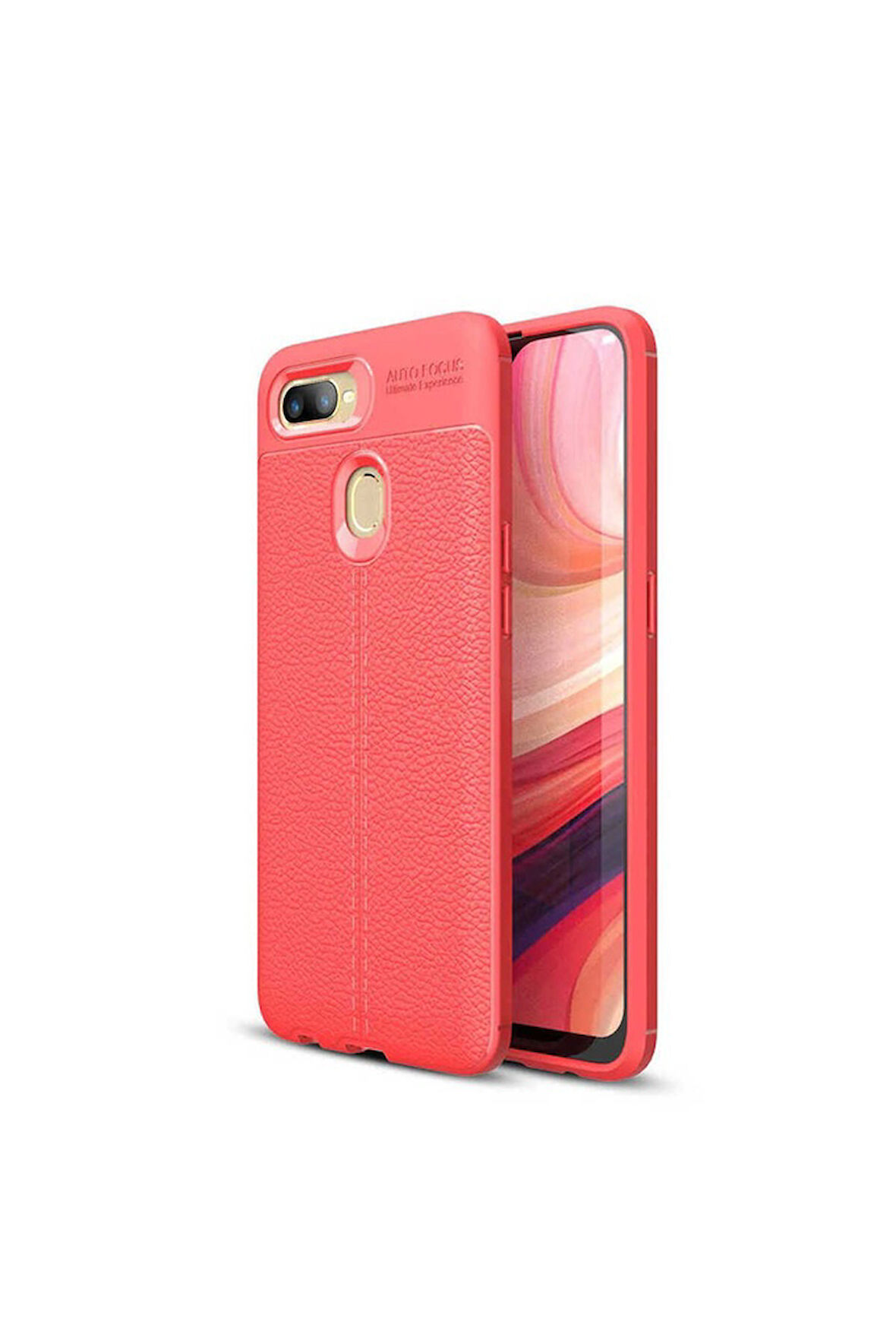 Oppo A5S Uyumlu Kılıf Zore Niss Silikon Kapak Kırmızı
