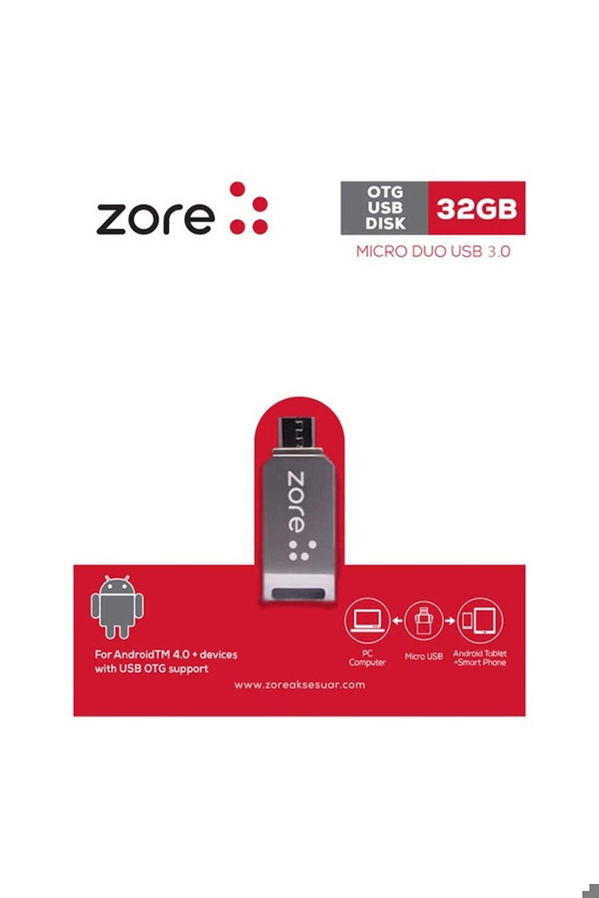 Zore 3.0 Micro Metal OTG 32 GB