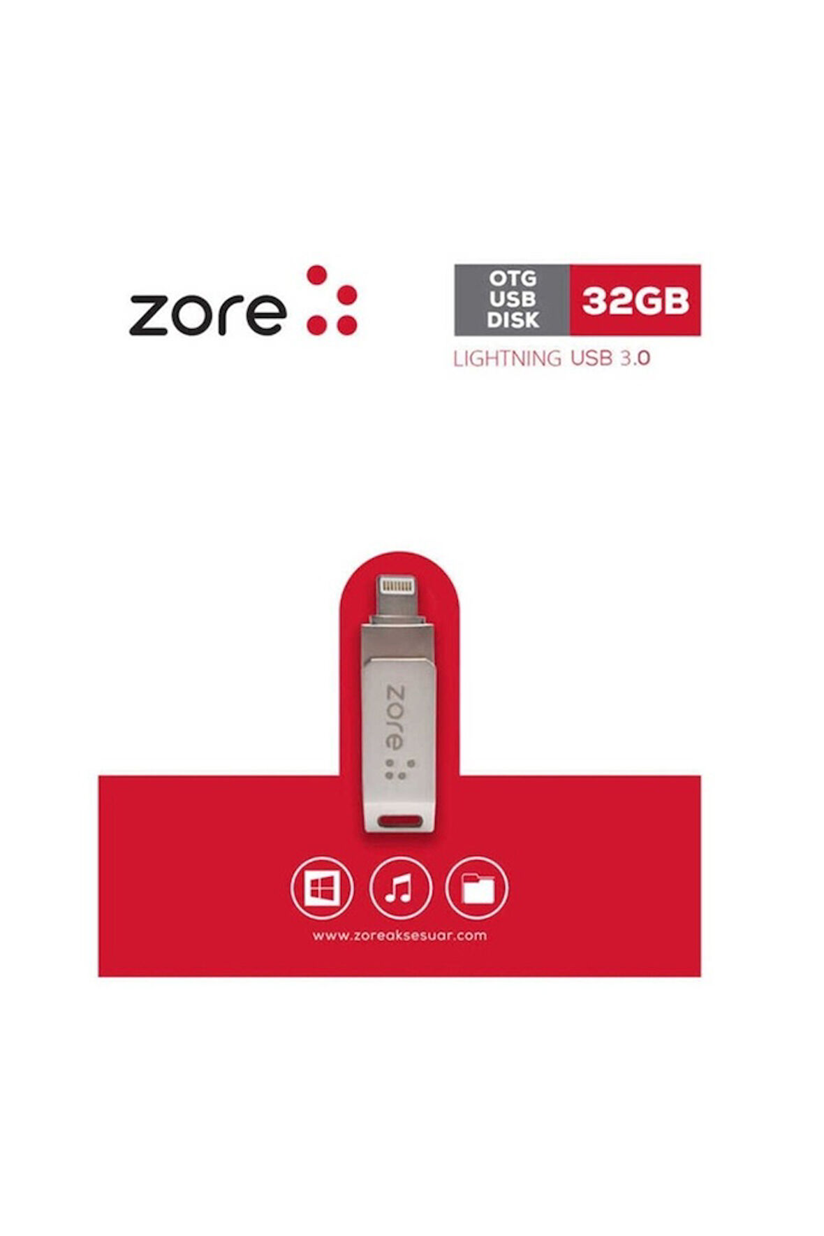 Zore 3.0 Lightning Metal OTG 32 GB