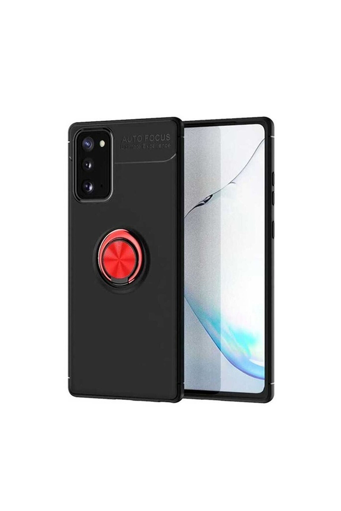 Samsung Galaxy S20 FE Uyumlu Kılıf Zore Ravel Silikon Kapak Siyah-Kırmızı