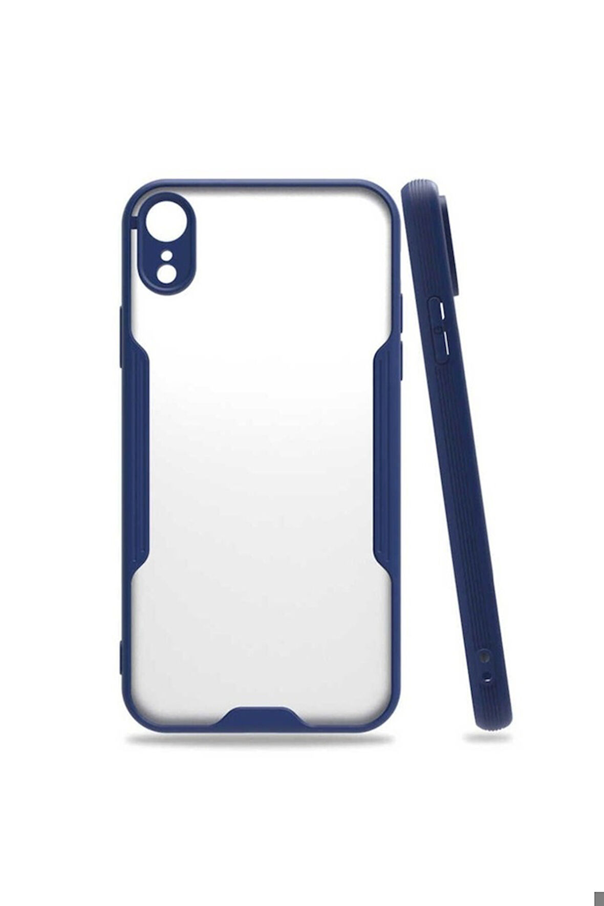 Apple iPhone XR Uyumlu Kılıf Zore Parfe Kapak Lacivert