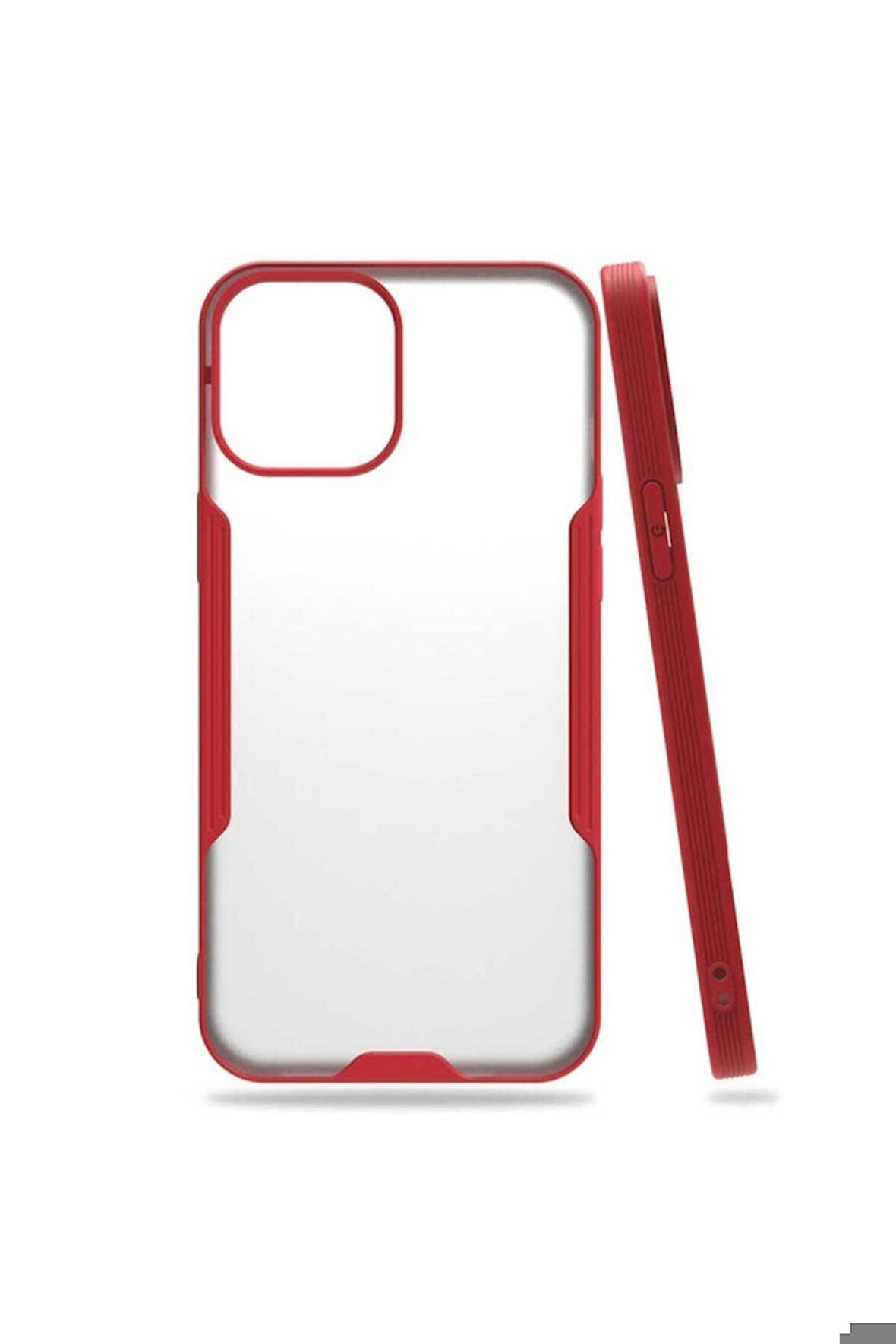 Apple iPhone 12 Uyumlu Kılıf Zore Parfe Kapak Kırmızı