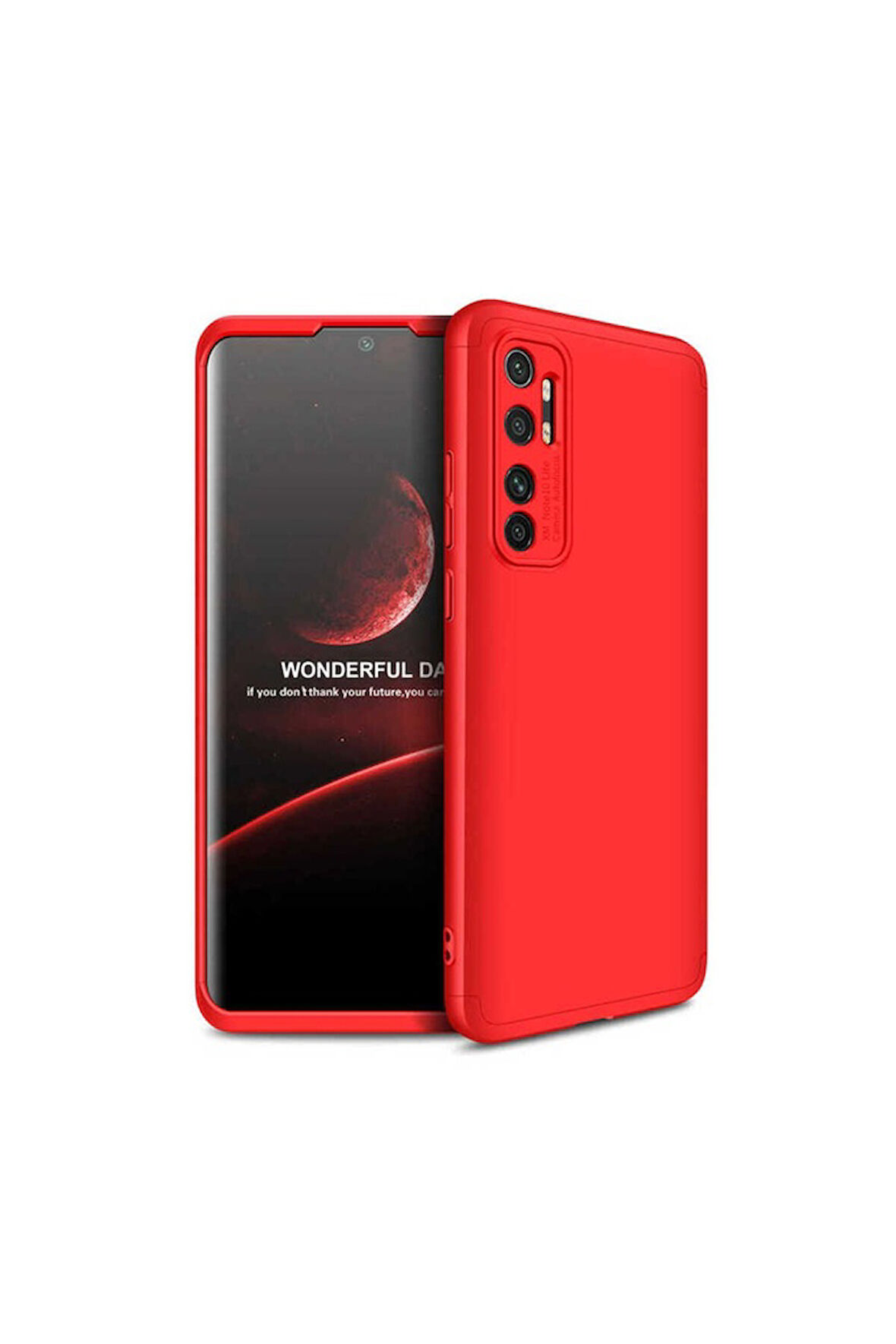 Xiaomi Mi 10 Pro Uyumlu Kılıf Zore Ays Kapak Siyah-Kırmızı