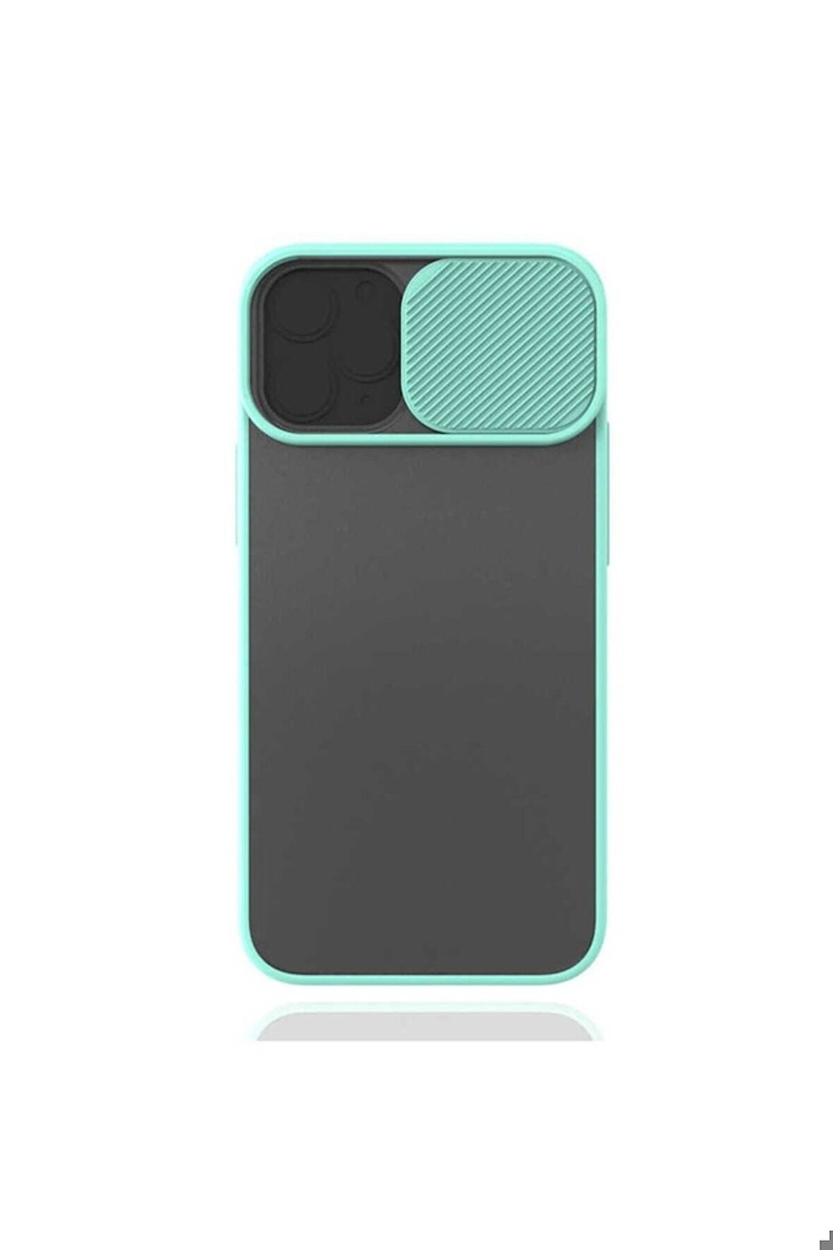 Apple iPhone 12 Mini Uyumlu Kılıf Zore Lensi Kapak Turkuaz