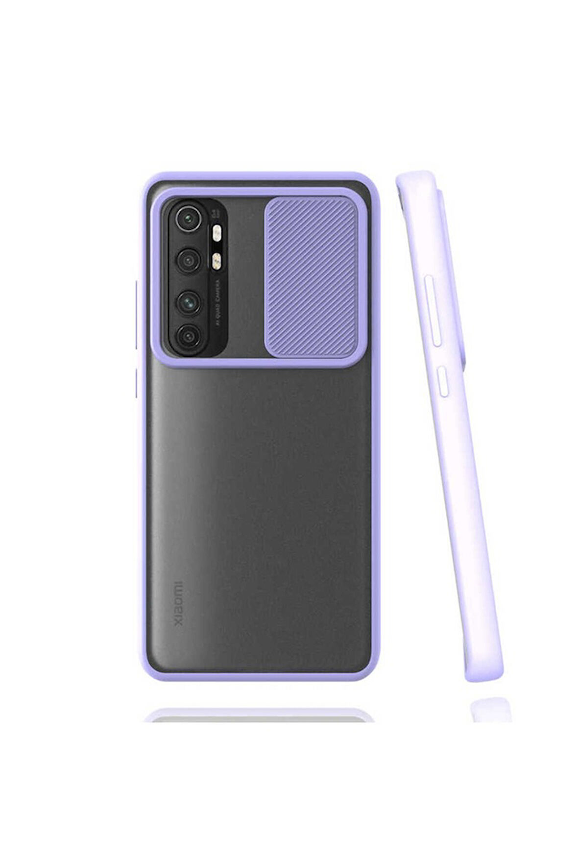 Xiaomi Mi Note 10 Lite Uyumlu Kılıf Zore Lensi Kapak Lila
