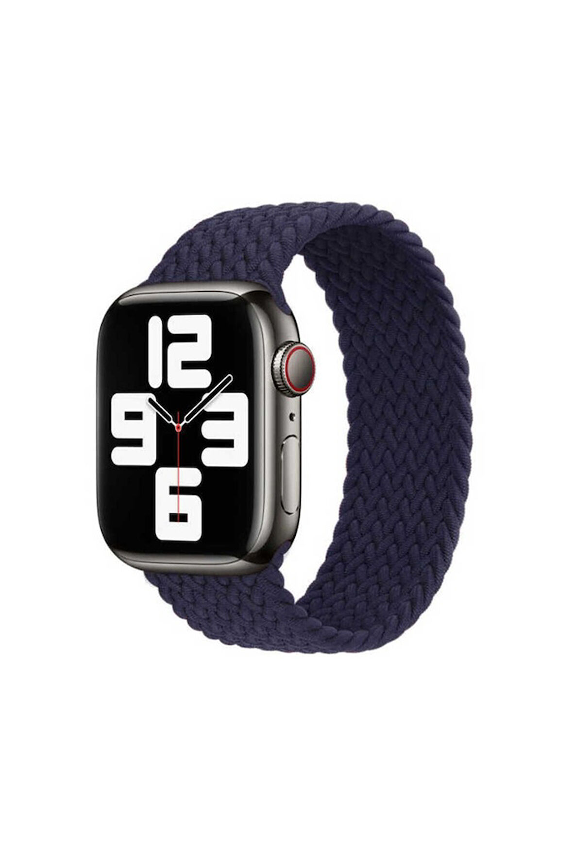 Apple Watch 38mm Uyumlu Kordon Hasır Örgü Esnek KRD-32 Medium Kayış Blue Cobalt