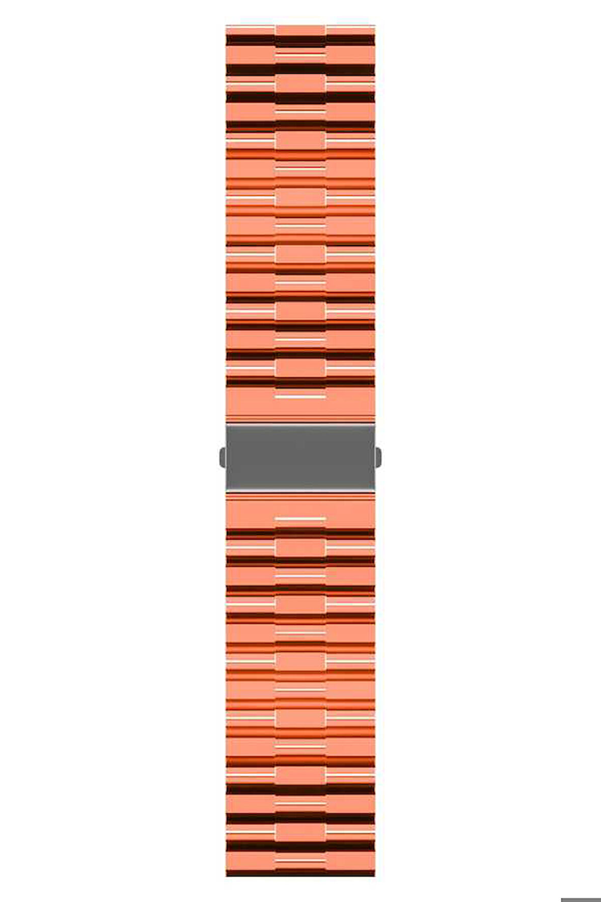 Samsung Galaxy Watch 46mm 22mm Uyumlu Kordon Şeffaf Renkli Transparan KRD-27 Kayış Turuncu