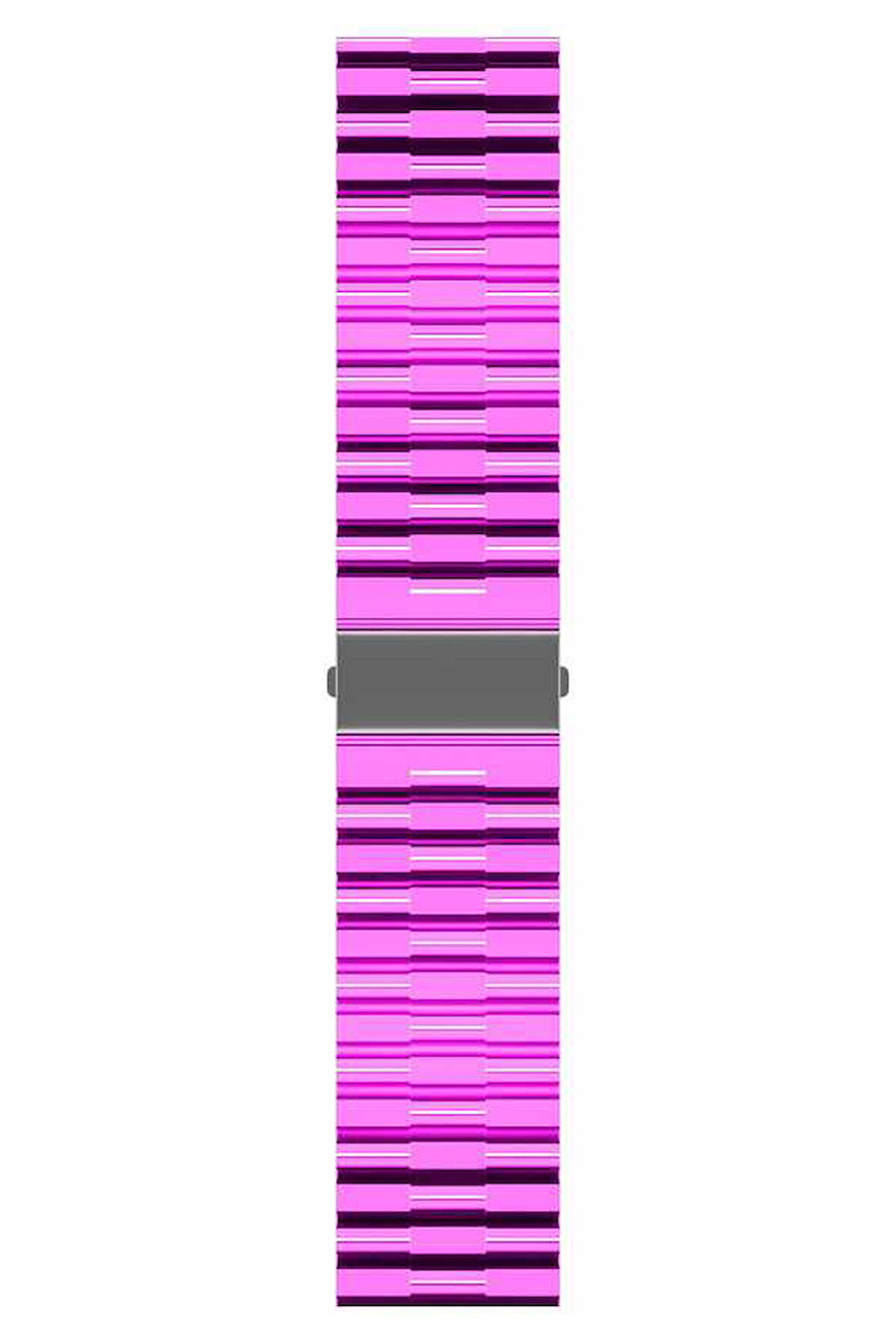 Samsung Galaxy Watch 42mm 20mm Uyumlu Kordon Şeffaf Renkli Transparan KRD-27 Kayış Pembe