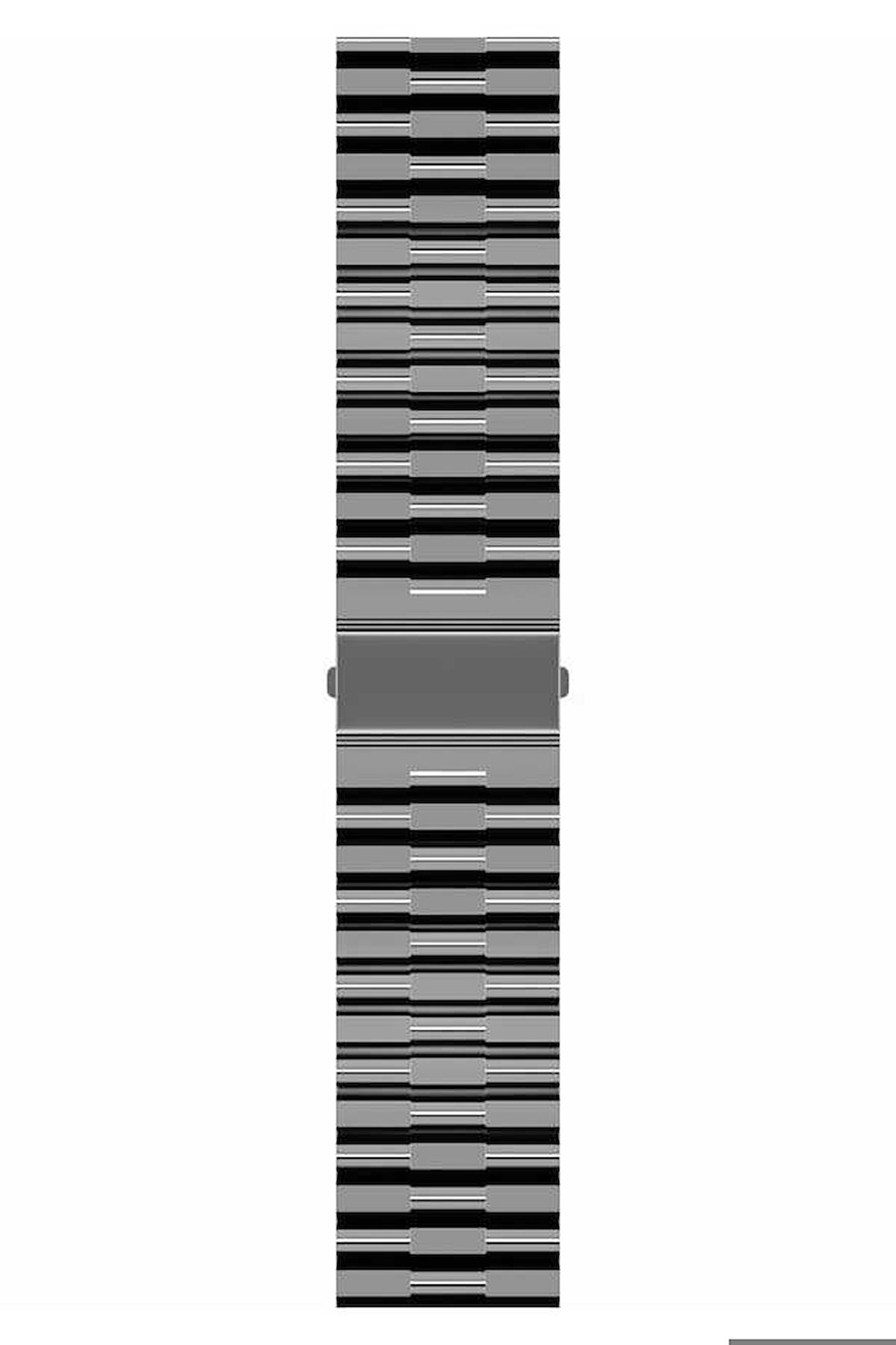 Samsung Galaxy Watch Active 2 40mm 20mm Uyumlu Kordon Şeffaf Renkli Transparan KRD-27 Kayış Siyah