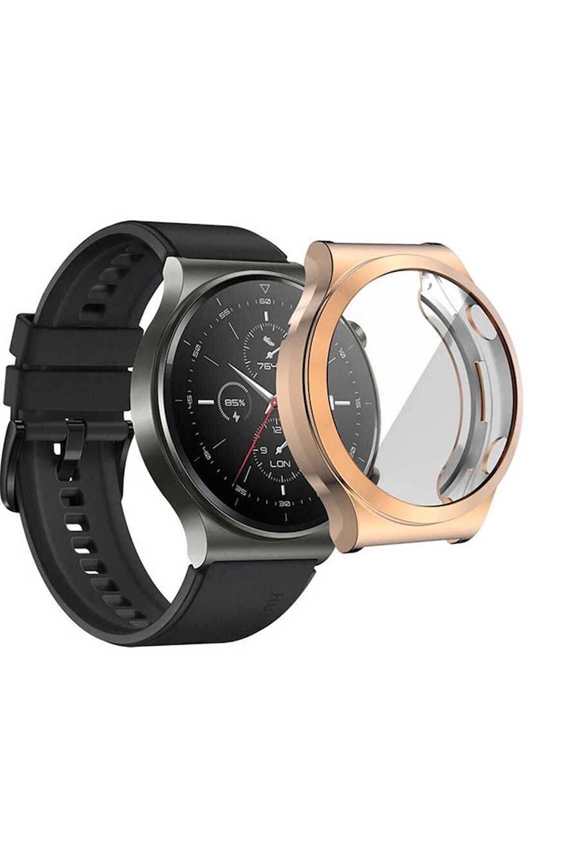 Huawei Watch GT2 Pro Uyumlu Zore Watch Gard 02 Ekran Koruyucu Rose Gold