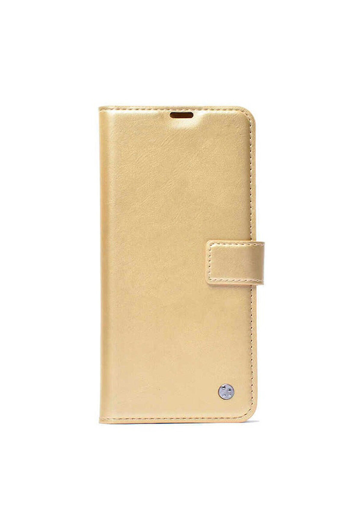 Apple iPhone 6 Plus Uyumlu Kılıf Zore Kar Deluxe Kapaklı Kılıf Gold