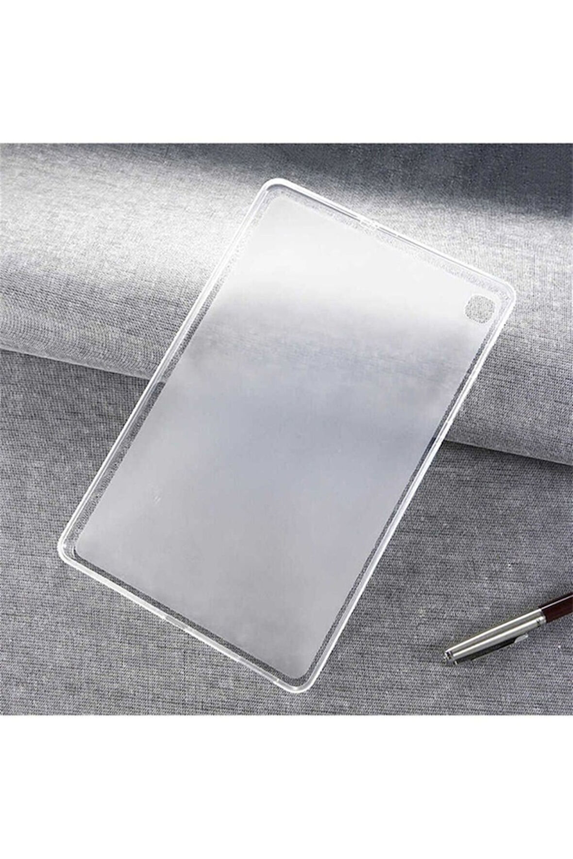 Samsung Galaxy Tab A7 10.4 T500 2020 Uyumlu Kılıf Zore Tablet Süper Silikon Kapak Renksiz