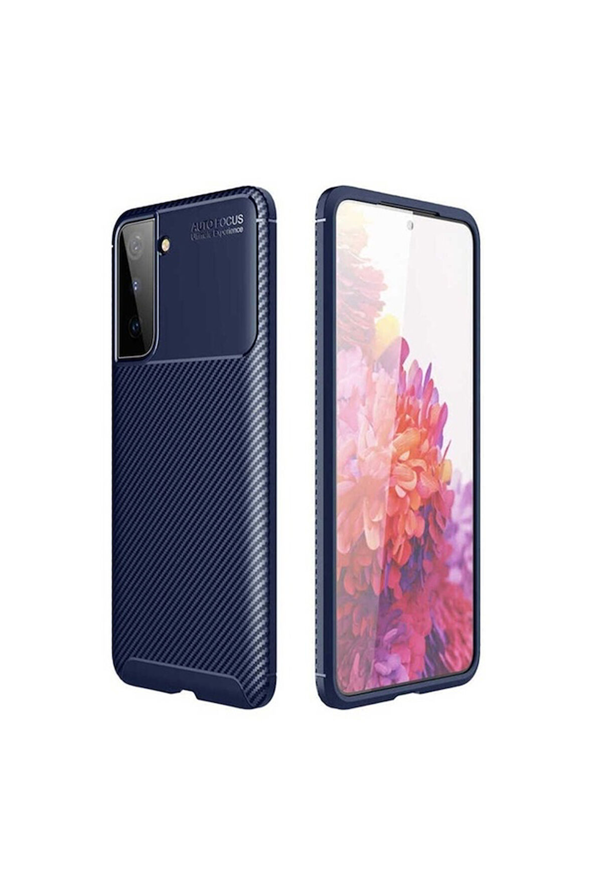 Samsung Galaxy S21 Plus Uyumlu Kılıf Zore Negro Silikon Kapak Lacivert