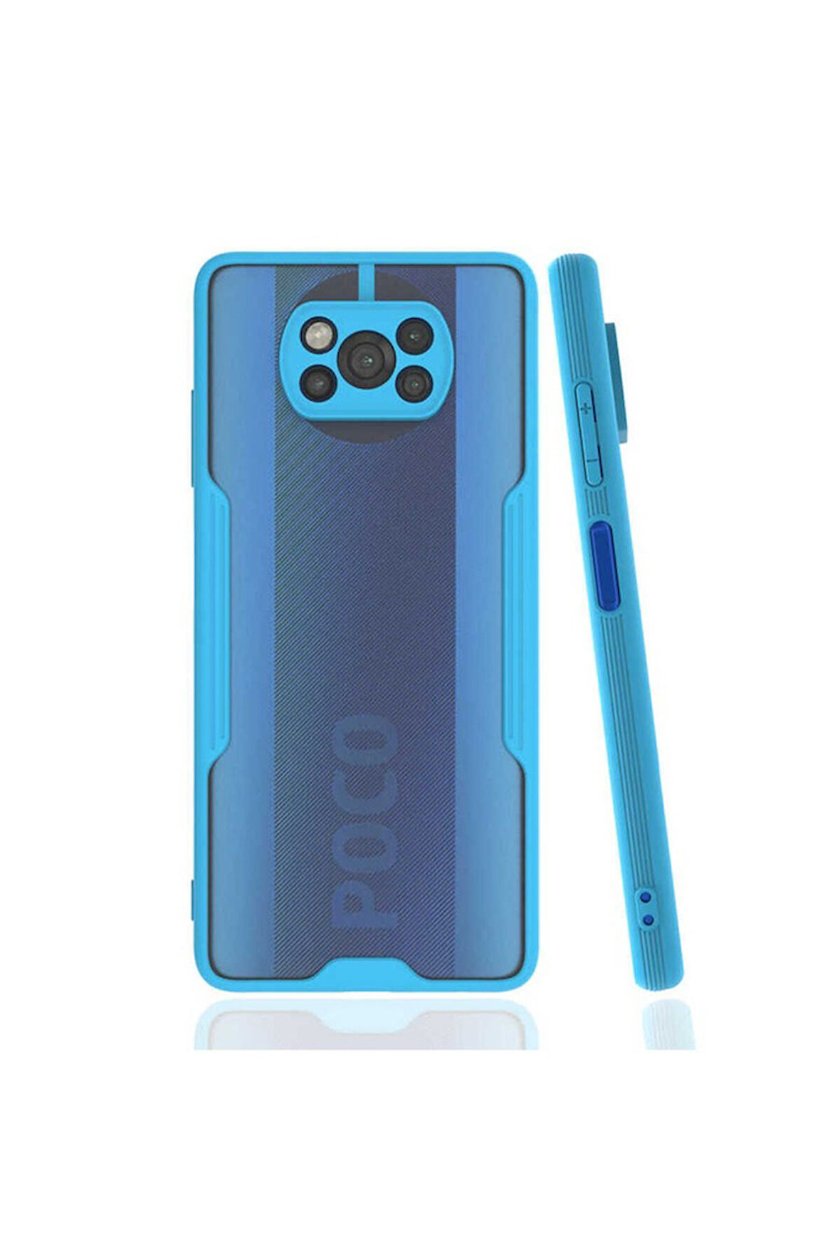 Xiaomi Poco X3 Uyumlu Kılıf Zore Parfe Kapak Mavi