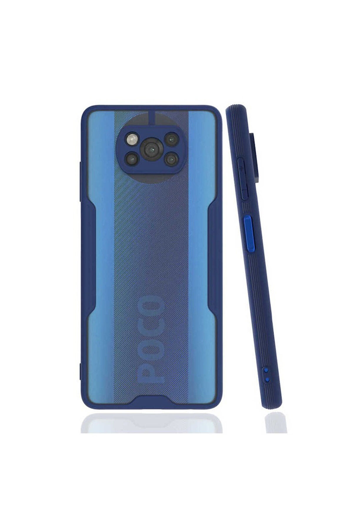 Xiaomi Poco X3 Uyumlu Kılıf Zore Parfe Kapak Lacivert