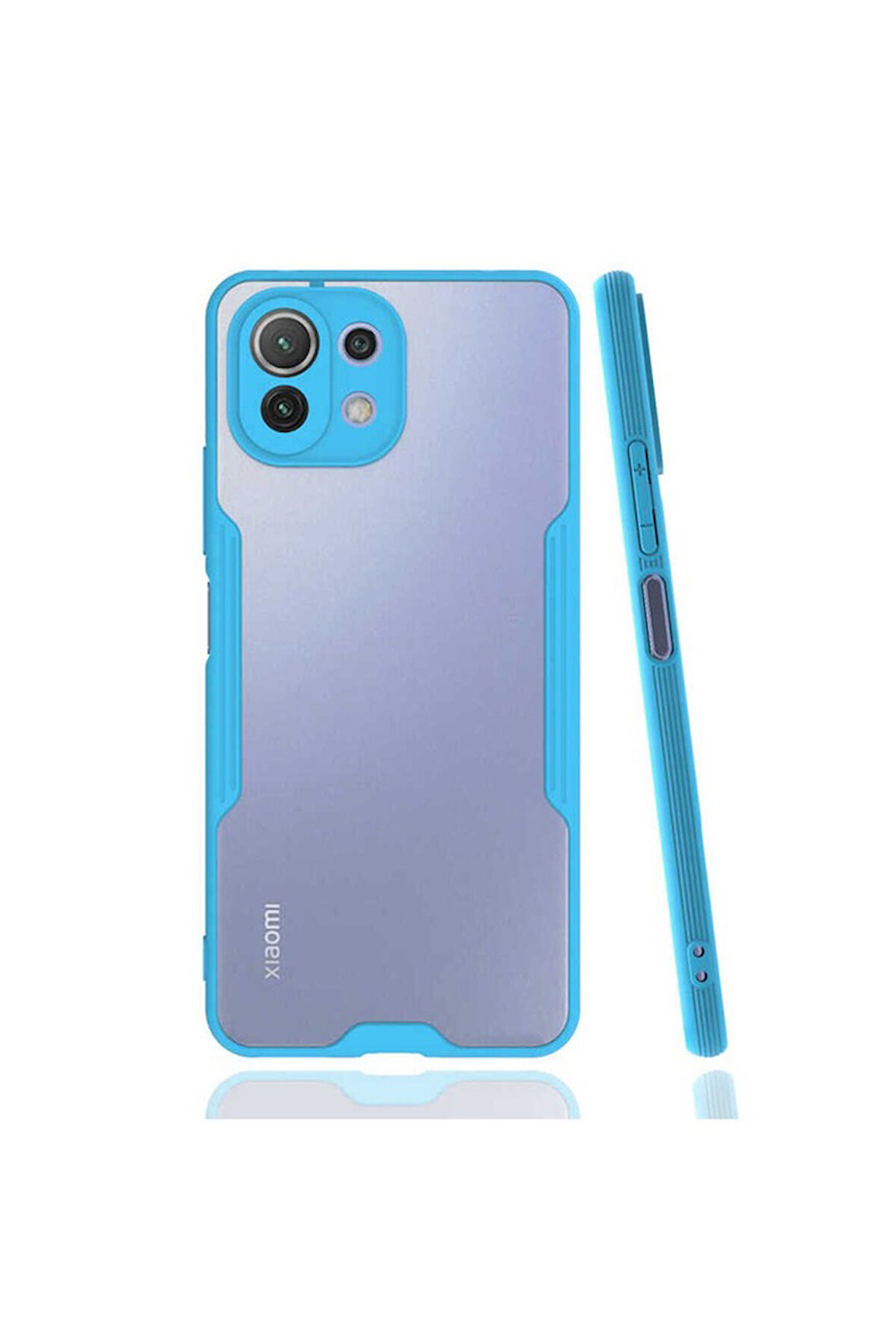 Xiaomi Mi 11 Lite Uyumlu Kılıf Zore Parfe Kapak Mavi