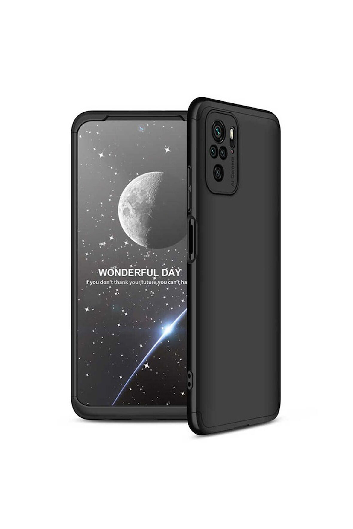 Xiaomi Redmi Note 10S Uyumlu Kılıf Zore Ays Kapak Siyah