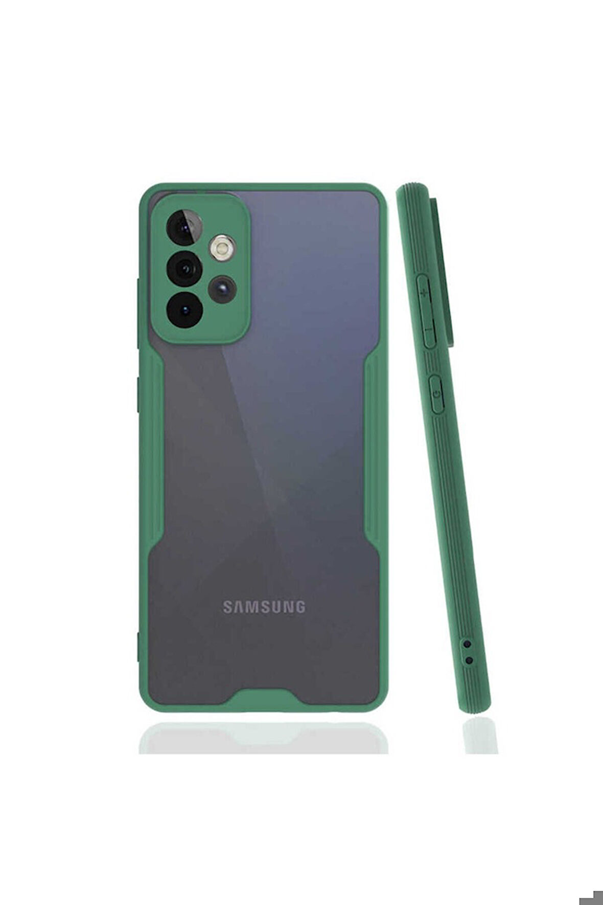 Samsung Galaxy A52 Uyumlu Kılıf Zore Parfe Kapak Koyu Yeşil
